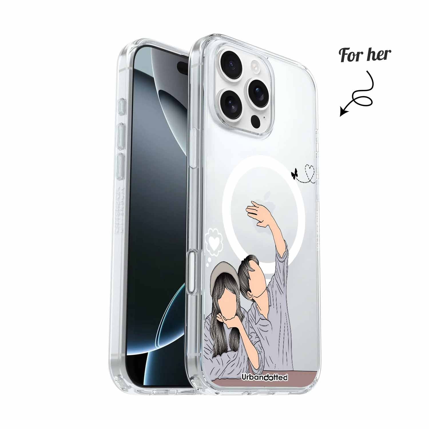 Affectionate Couple Crystal Clear Couple Case