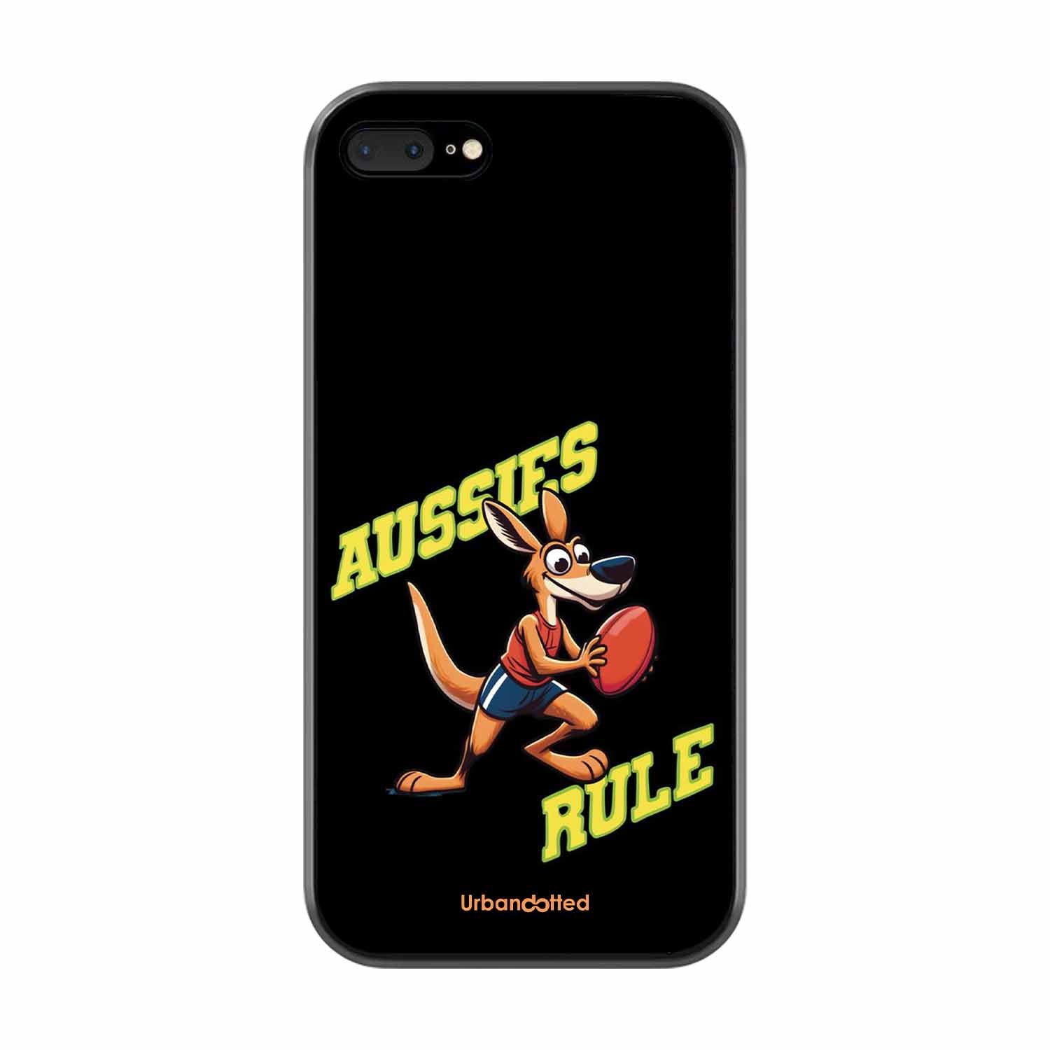 Aussies Rule Football Glass Case For iPhone 7 Plus