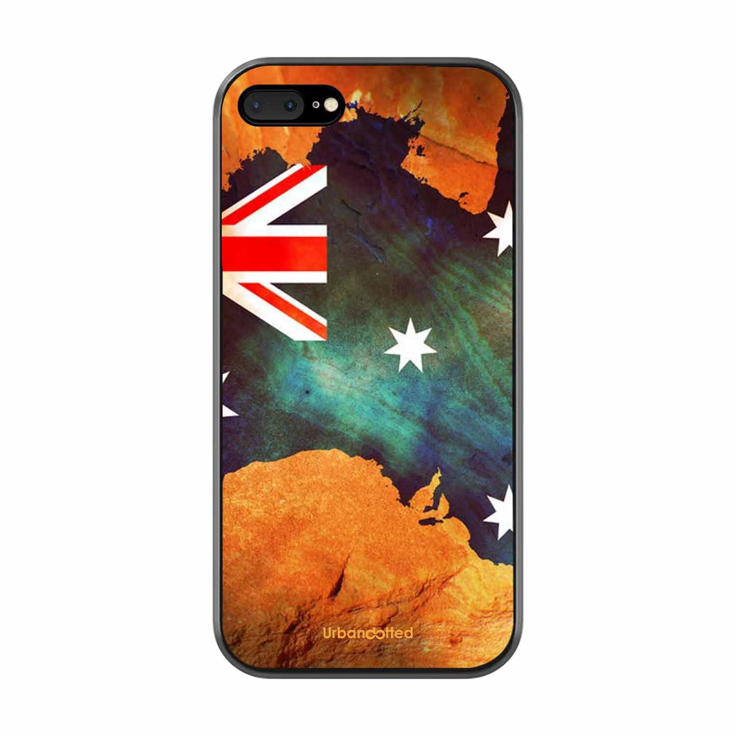 Australian Flag Map Glass Case For iPhone 7 Plus