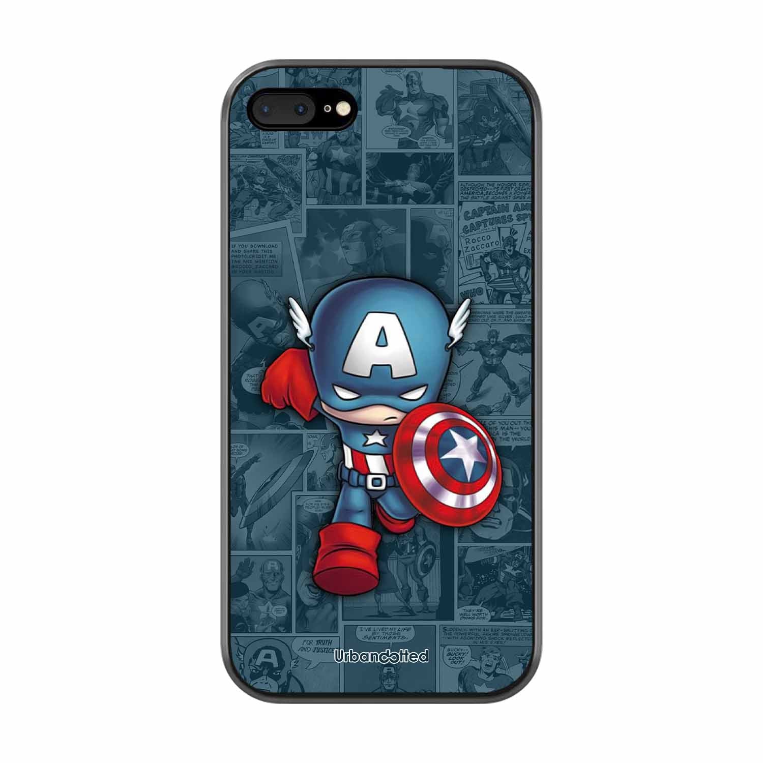 Captain America Glass Case For iPhone 7 Plus
