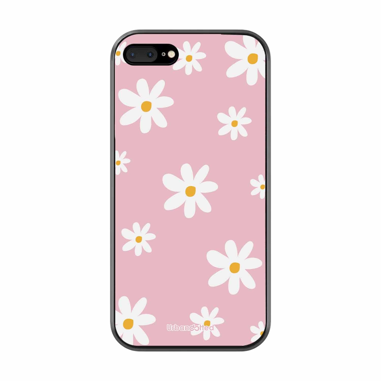 Pink Daisy Delight Glass Case For iPhone 7 Plus
