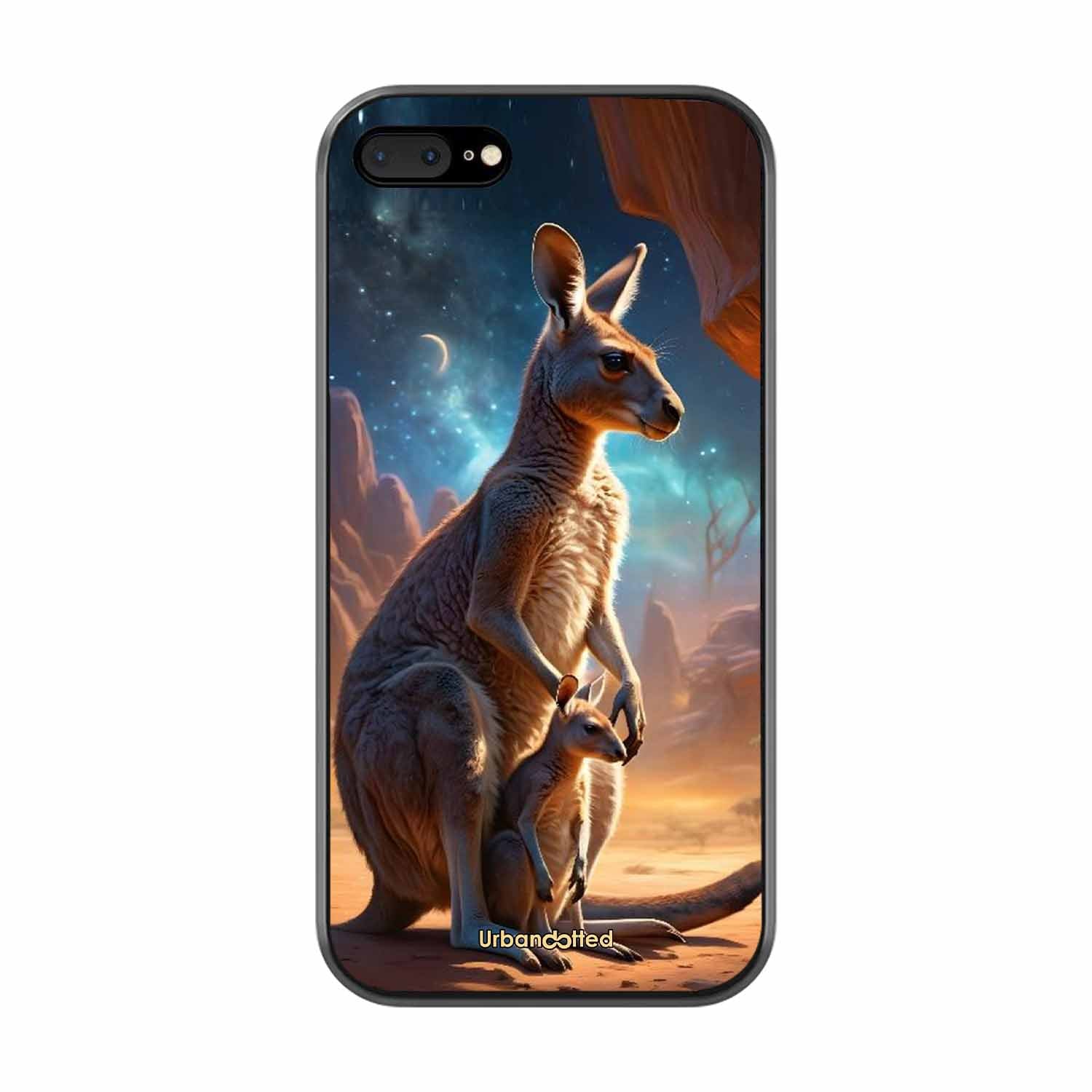 Kangaroo Mother Love Glass Case For iPhone 7 Plus