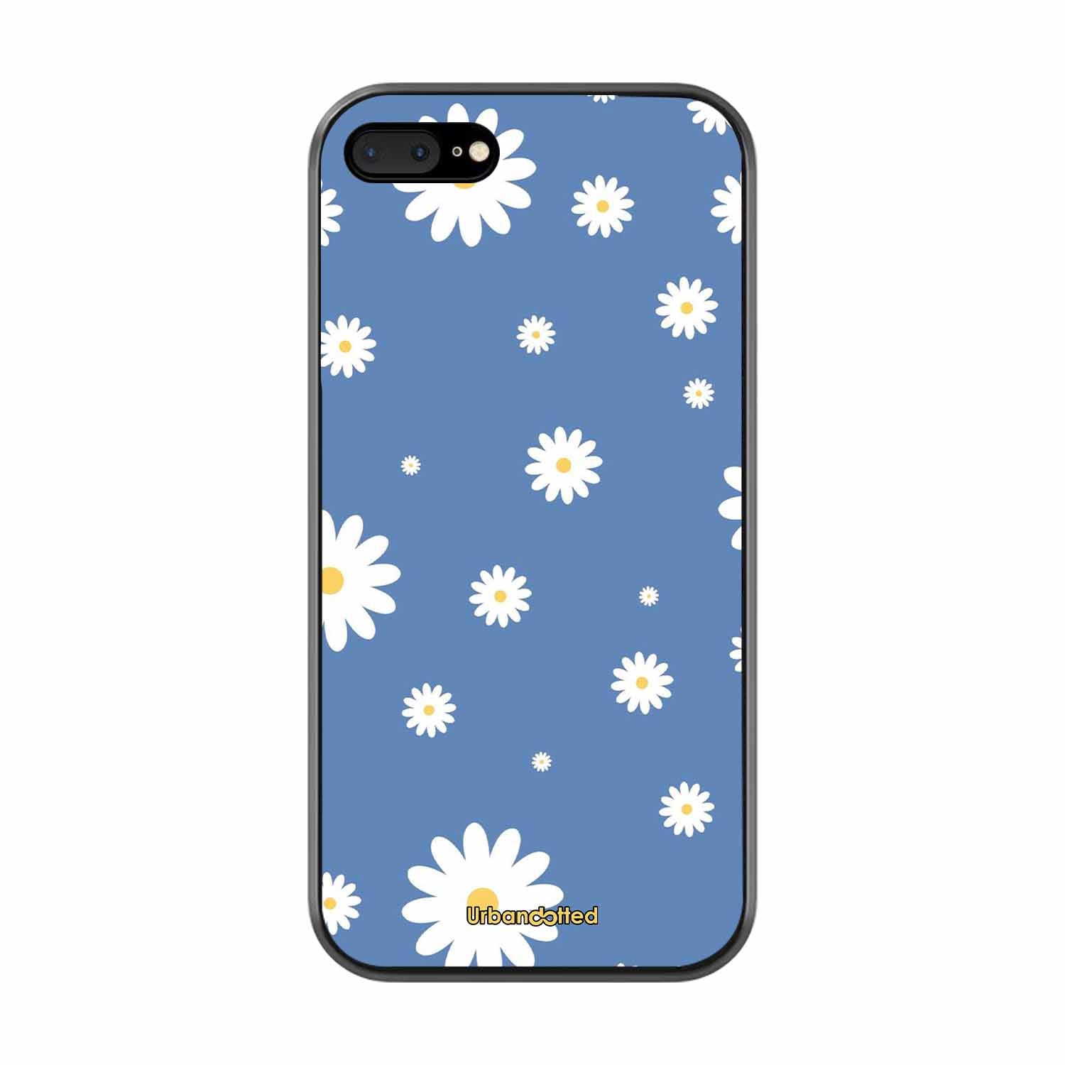 Blue Daisy Meadow Glass Case For iPhone 7 Plus