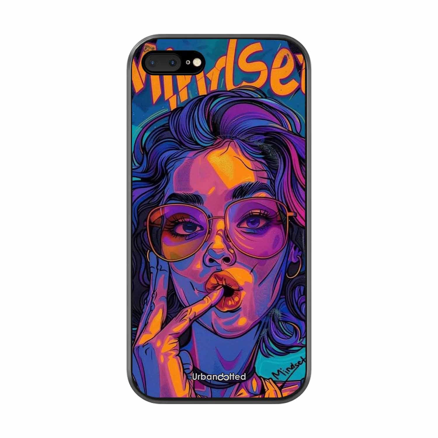 Vibrant Pop Art Girl Glass Case For iPhone 7 Plus