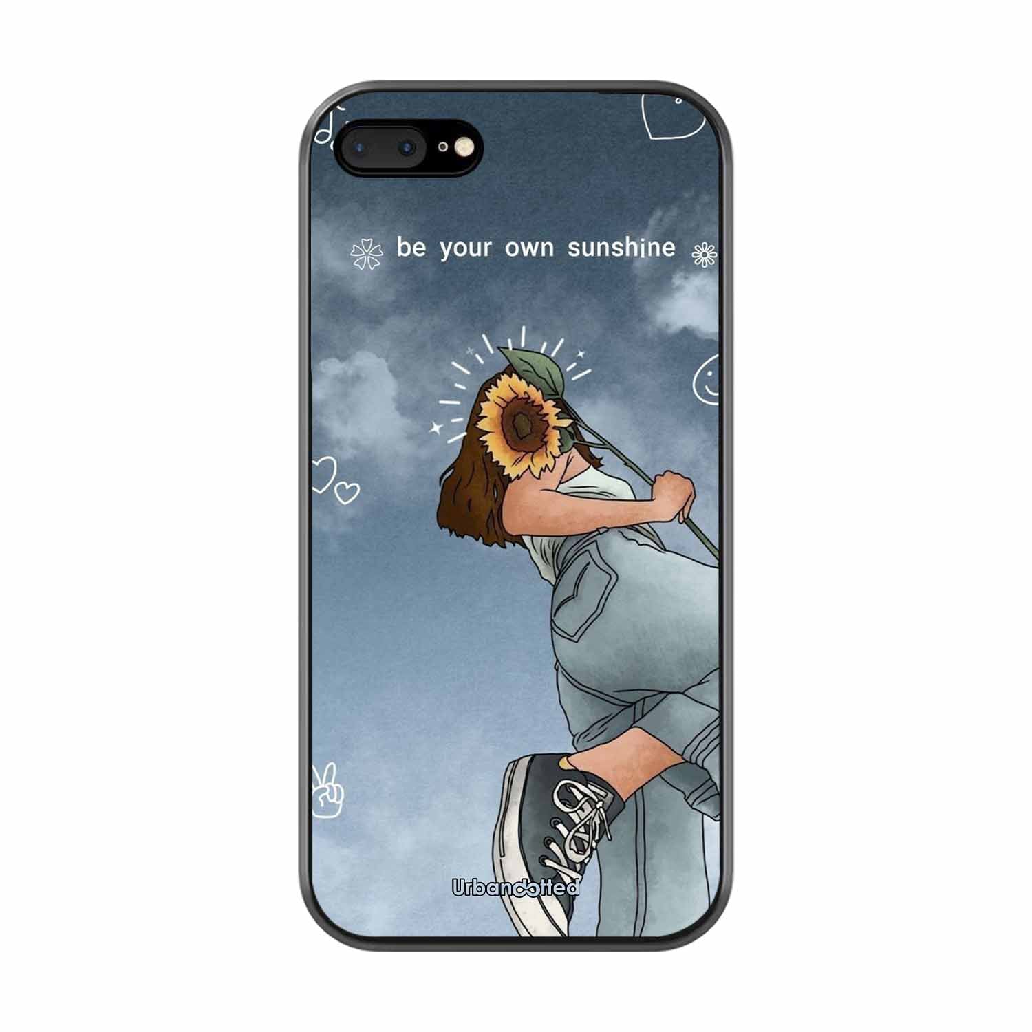 Girl with Sunflower Crown Glass Case For iPhone 7 Plus