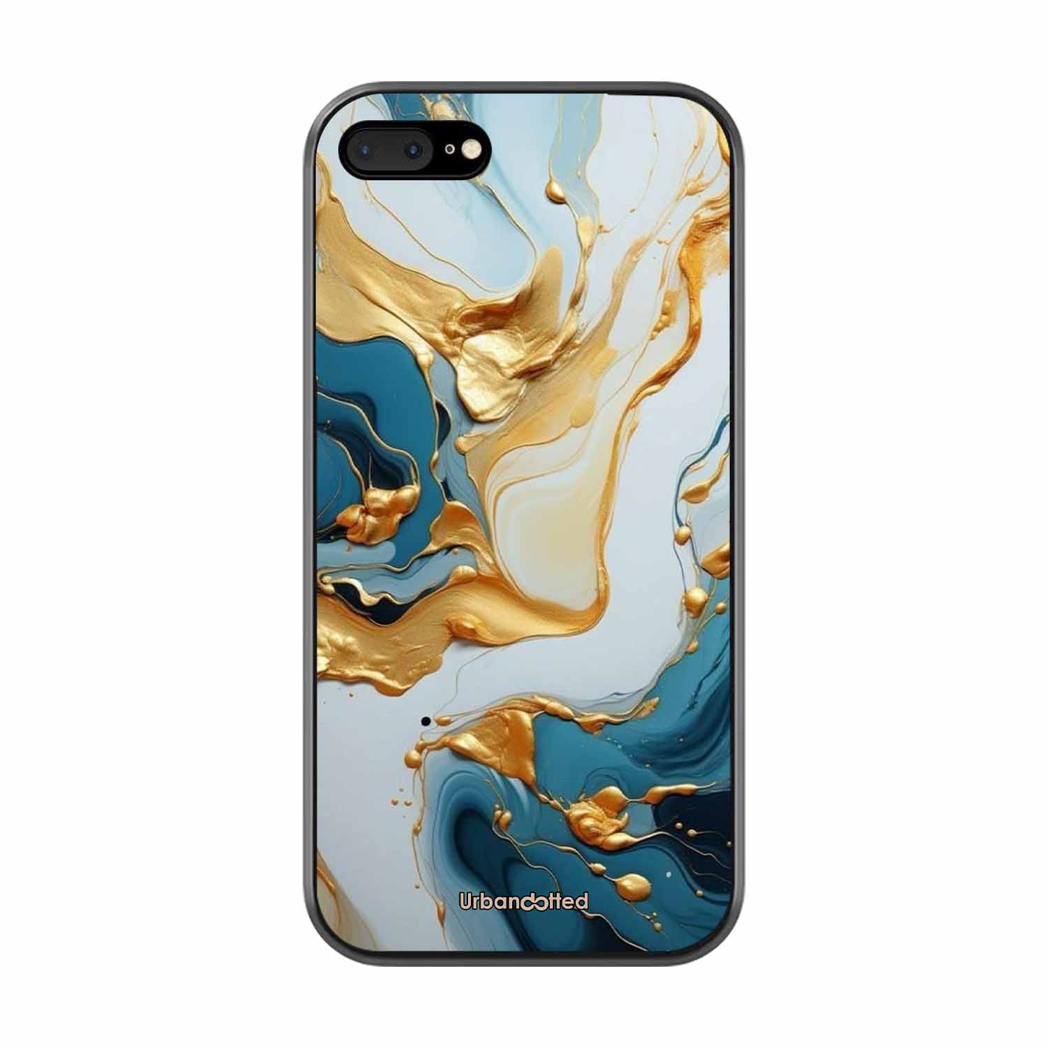 Luxurious Marble Effect Glass Case For iPhone 7 Plus