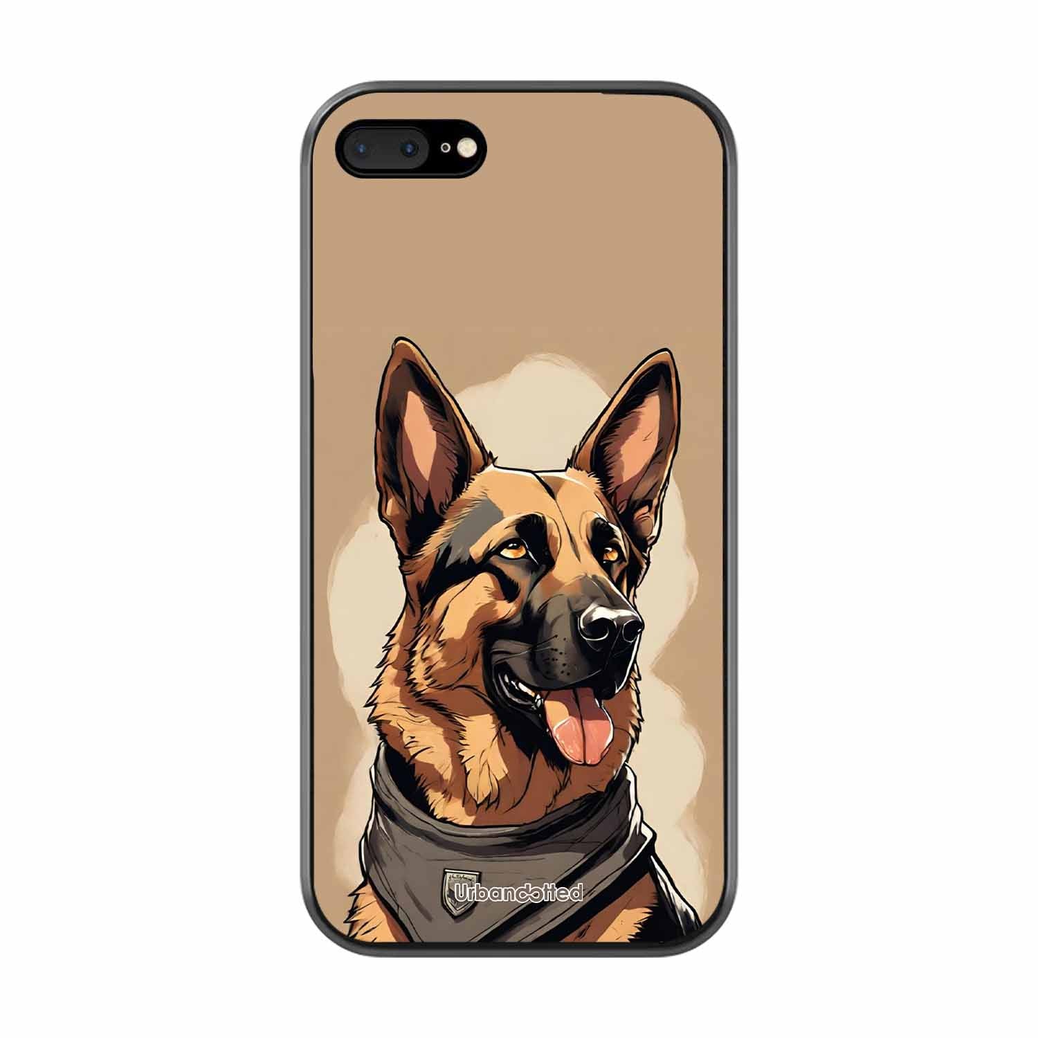 German Shepherd Portrait Glass Case For iPhone 7 Plus