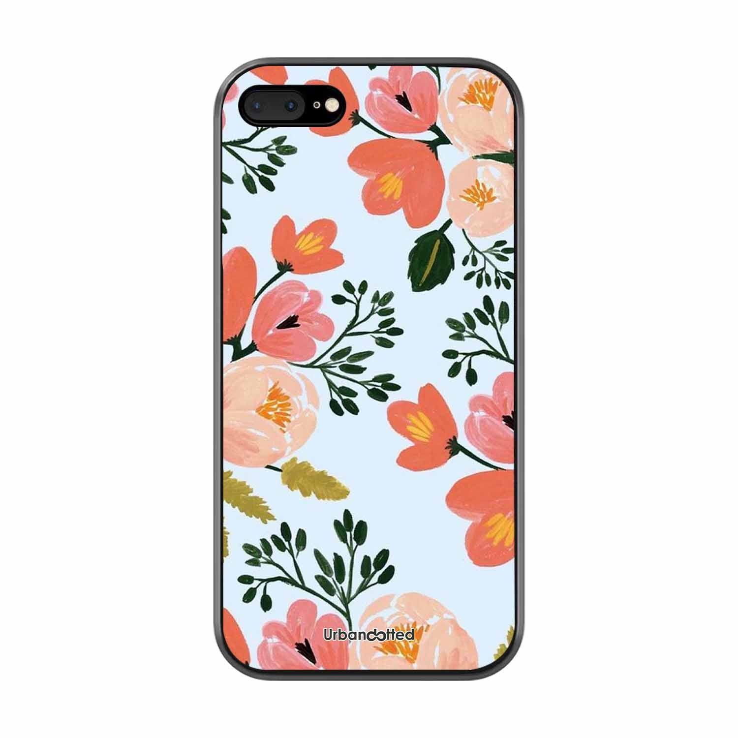 Painted Floral Bouque Glass Case For iPhone 7 Plus