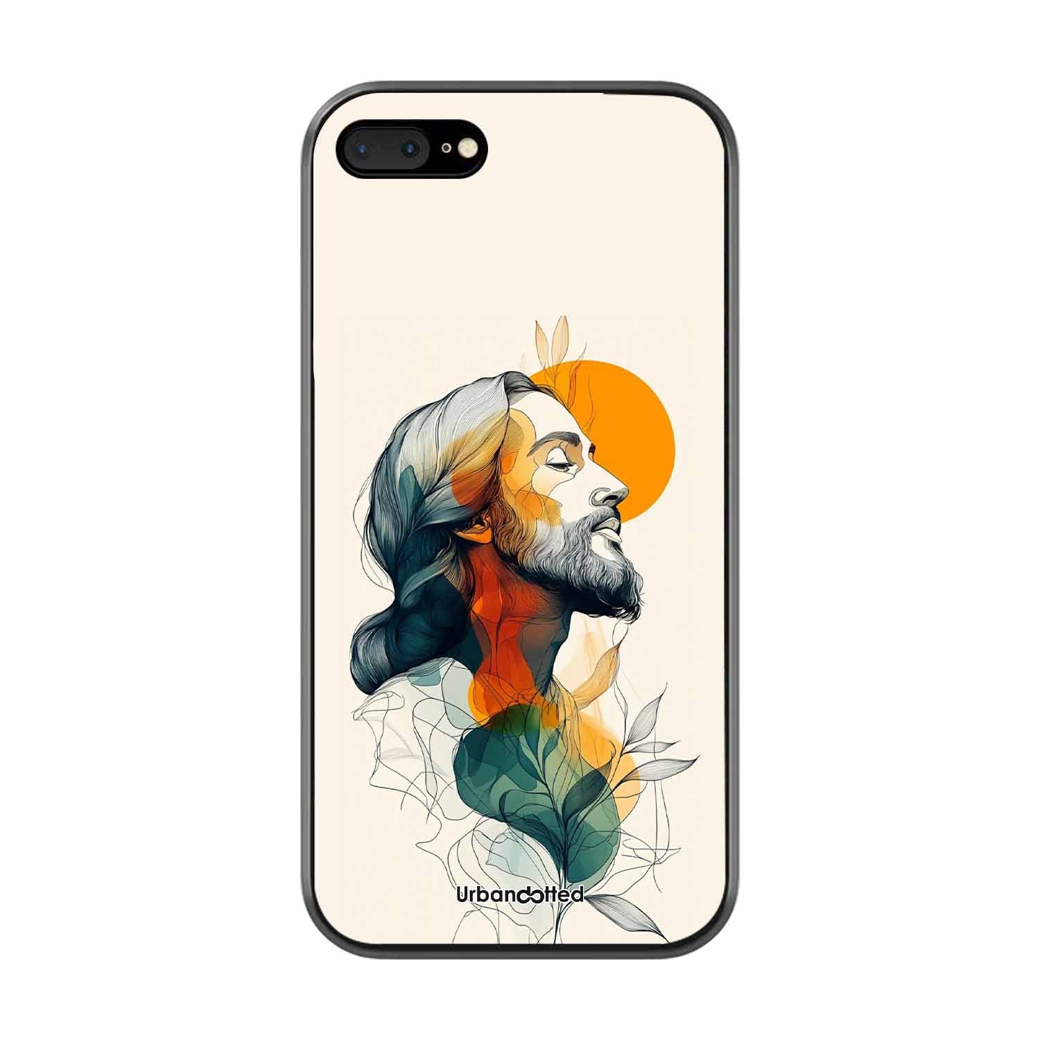 Jesus in Profile Prayer Glass Case For iPhone 7 Plus