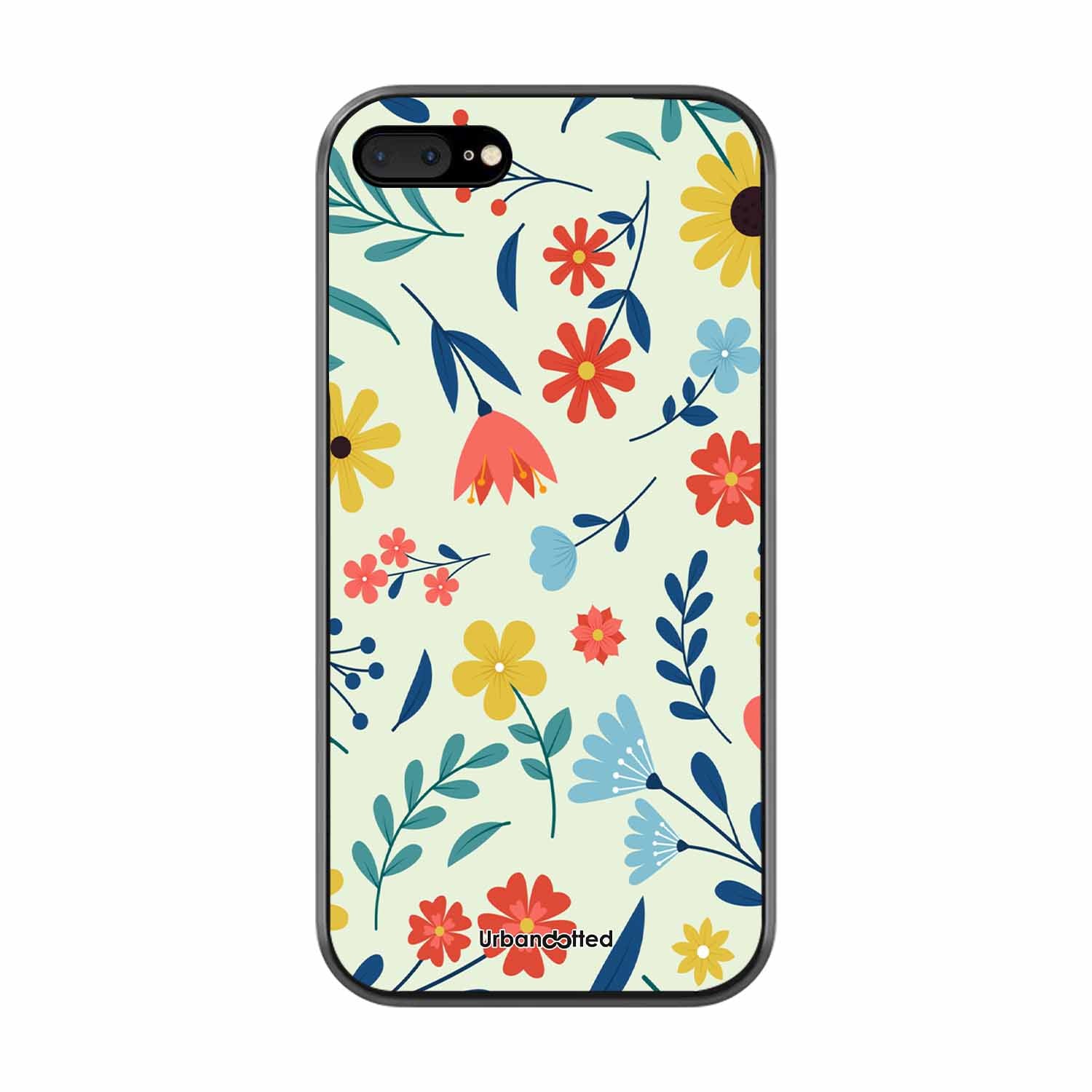 Colorful Wildflower Meadow Glass Case For iPhone 7 Plus