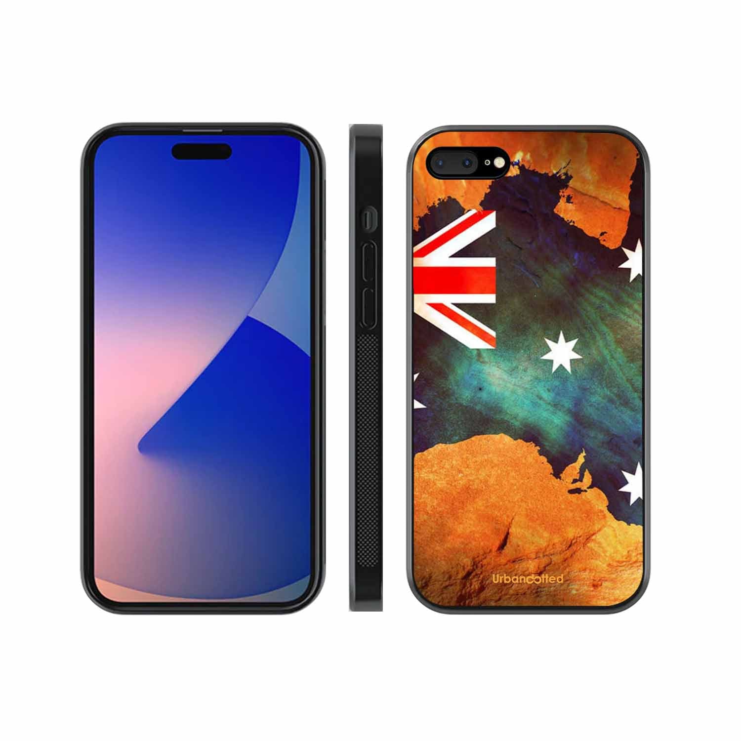 Australian Flag Map Glass Case For iPhone 7 Plus