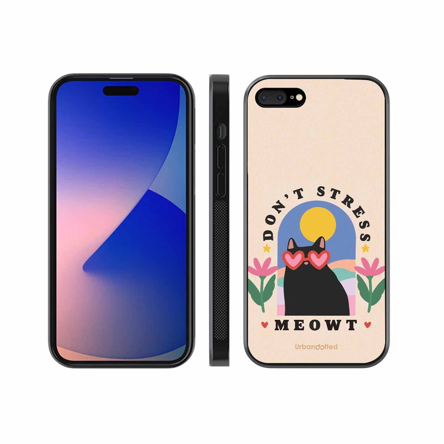 Don't Stress Meowt Glass Case For iPhone 7 Plus