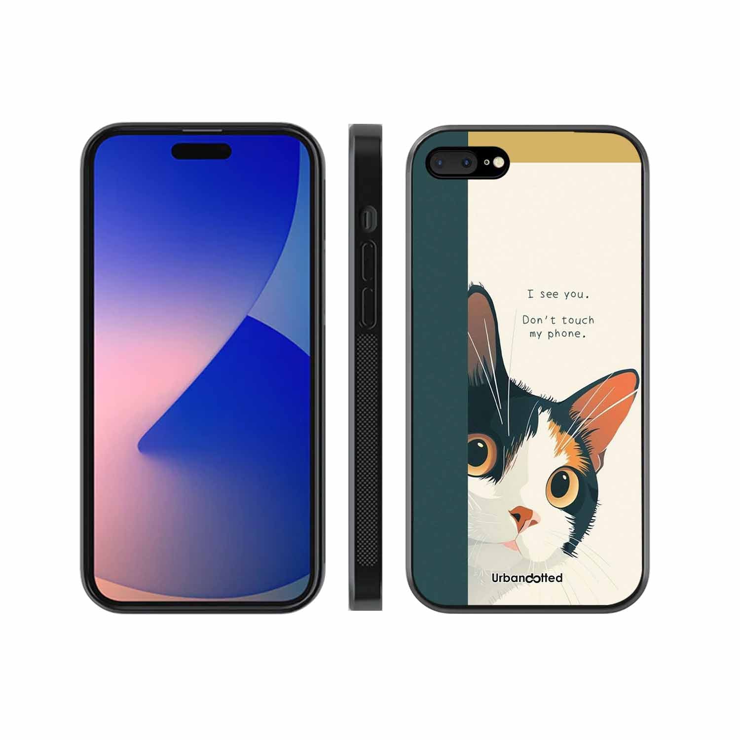 No Touch My Phone Cat Glass Case For iPhone 7 Plus