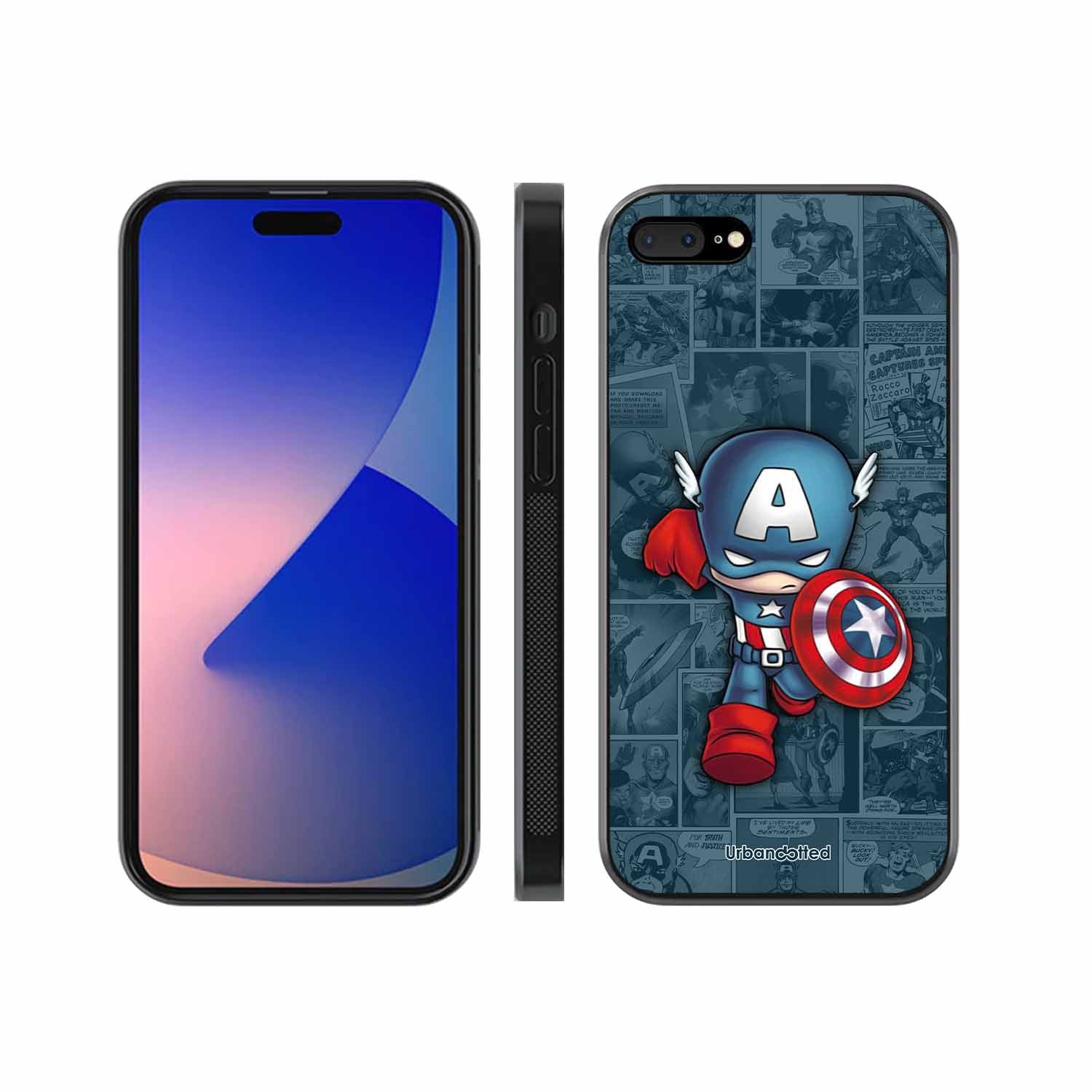 Captain America Glass Case For iPhone 7 Plus