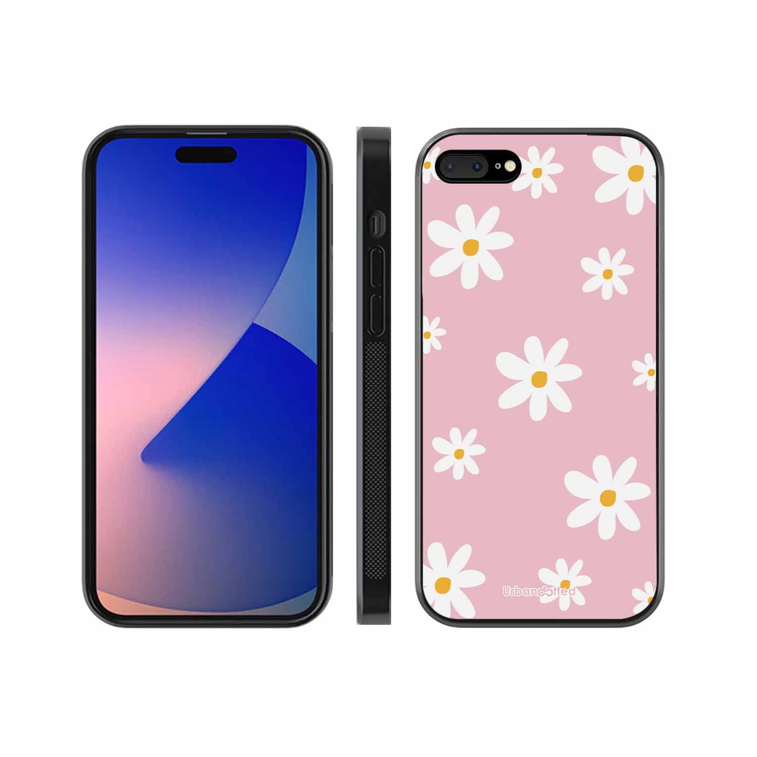 Pink Daisy Delight Glass Case For iPhone 7 Plus
