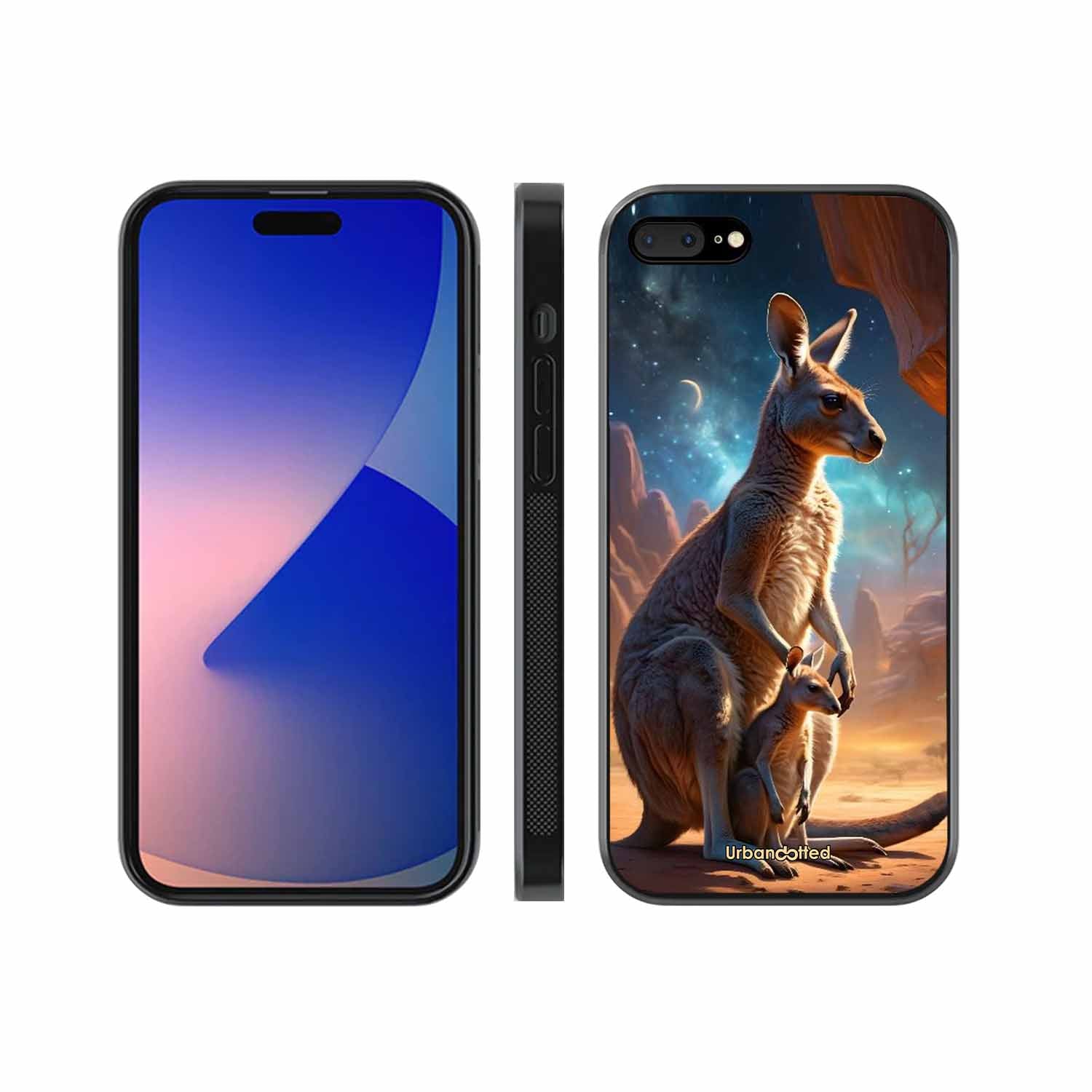 Kangaroo Mother Love Glass Case For iPhone 7 Plus