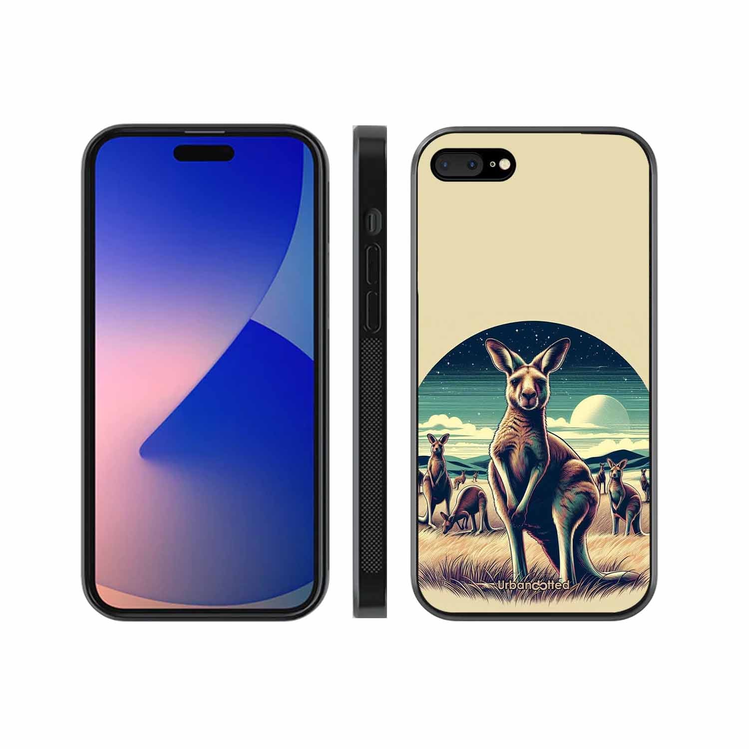 Kangaroo Mob Moonlight Glass Case For iPhone 7 Plus