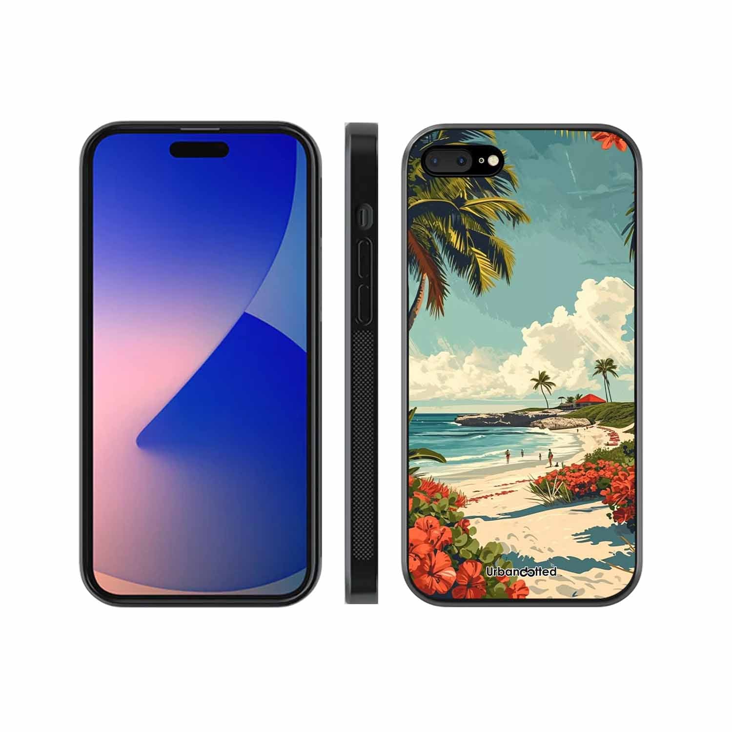 Tropical Beach Paradise Glass Case For iPhone 7 Plus