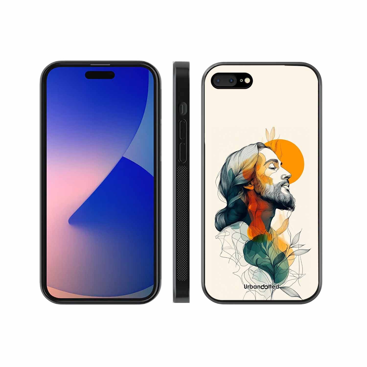 Jesus in Profile Prayer Glass Case For iPhone 7 Plus