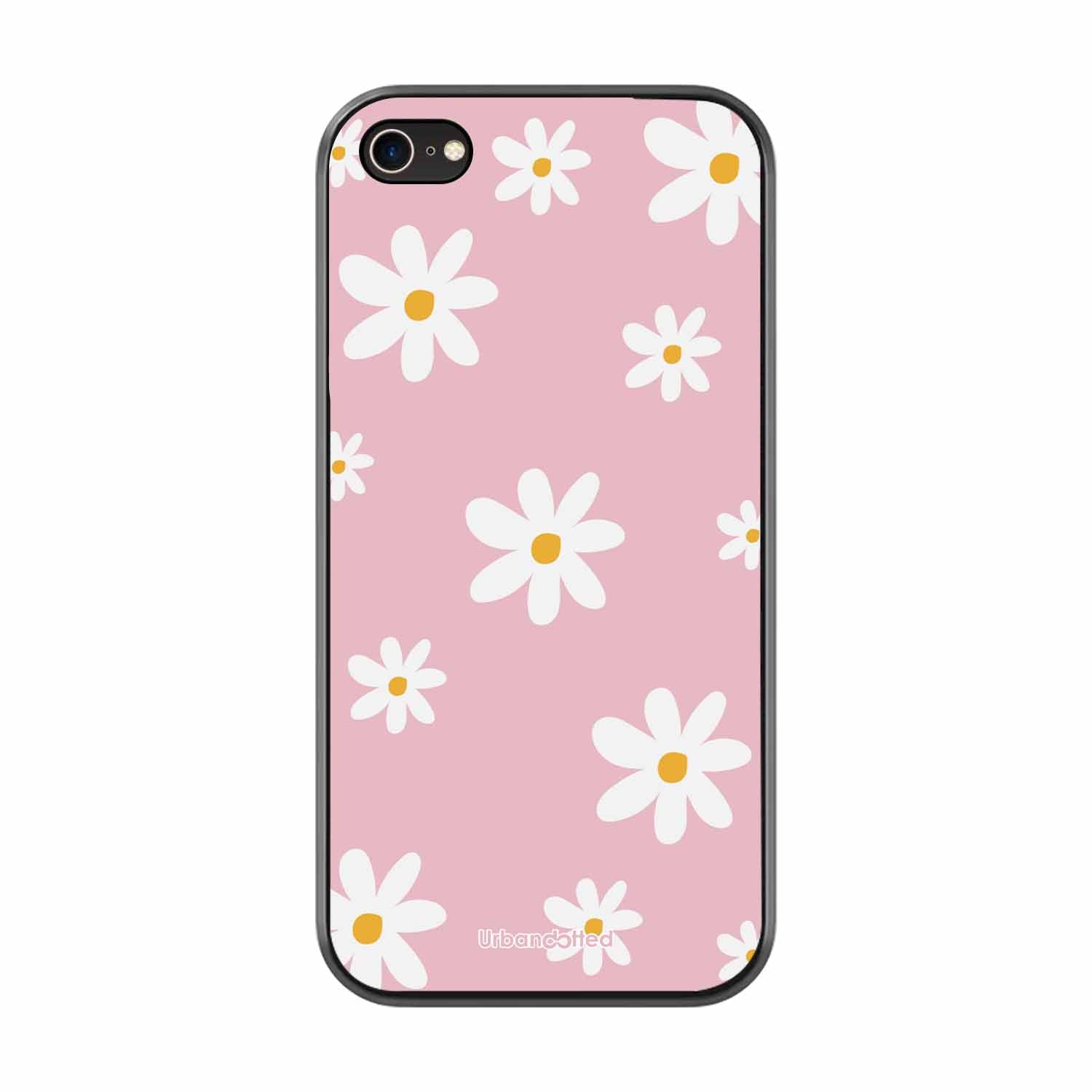 Pink Daisy Delight Glass Case For iPhone 7