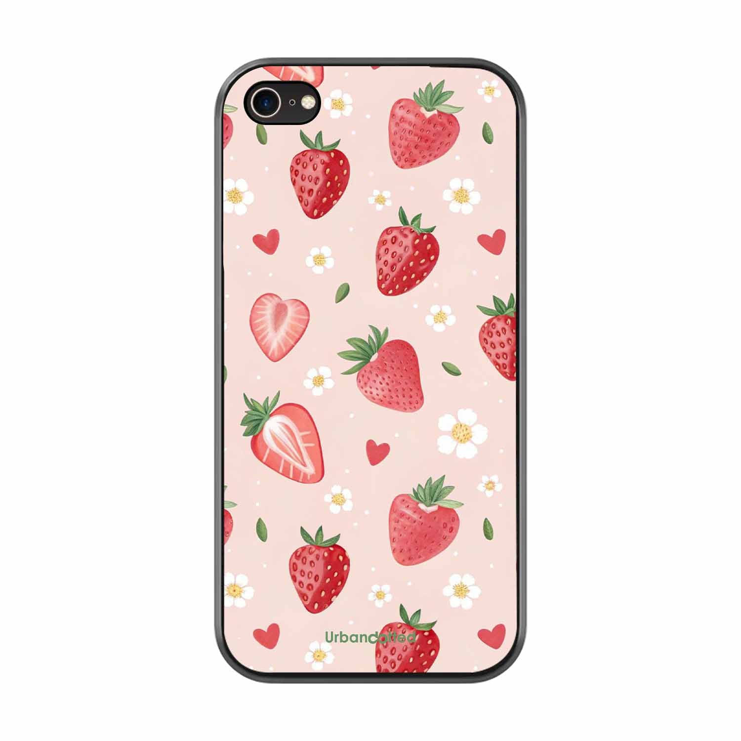 Strawberry Sweetheart Glass Case For iPhone 7