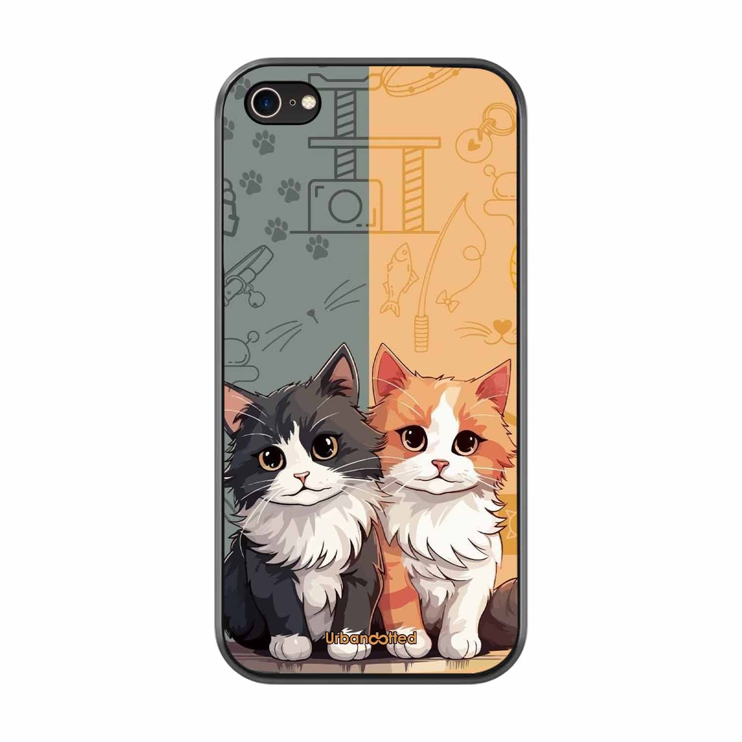 Yin and Yang Cats Glass Case For iPhone 7
