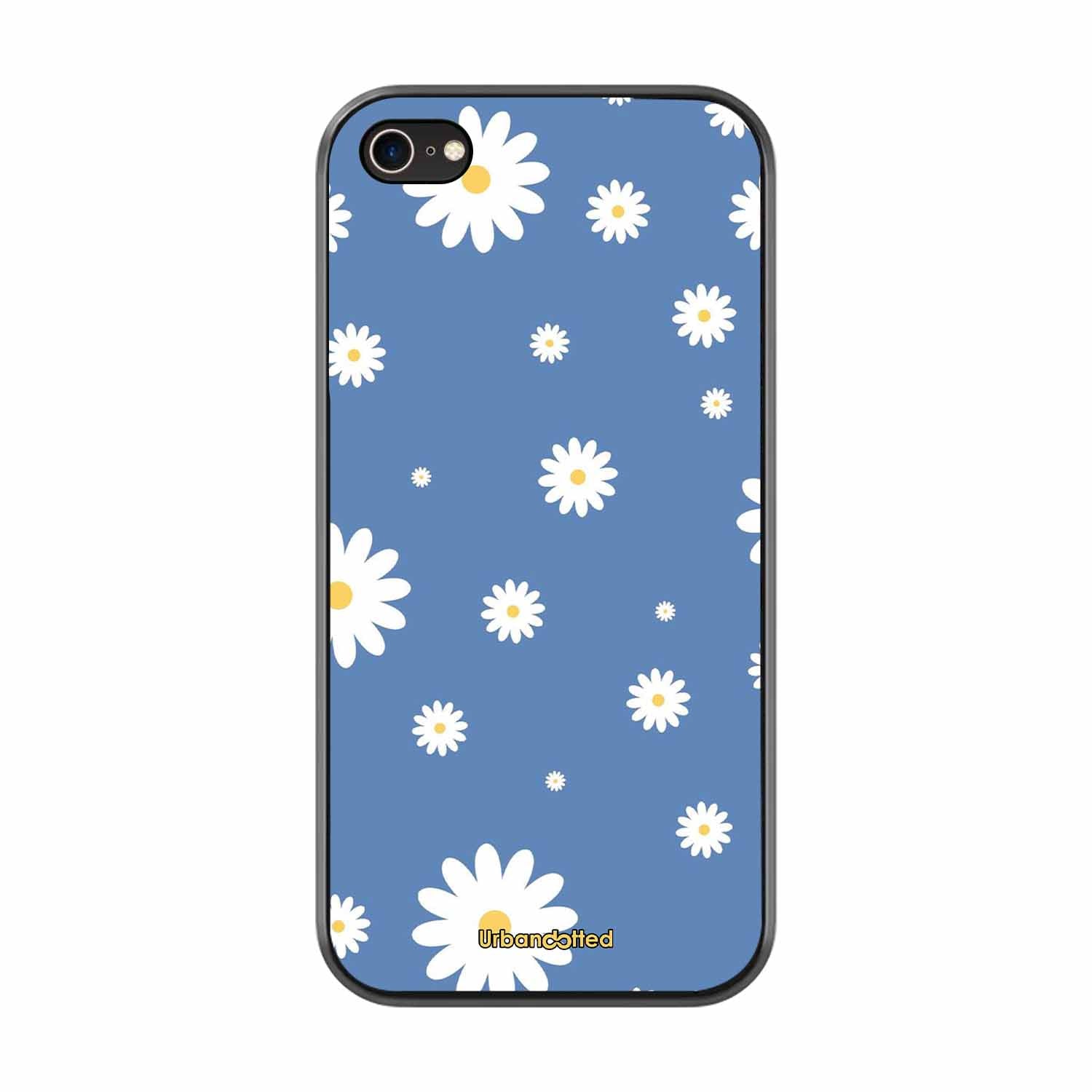 Blue Daisy Meadow Glass Case For iPhone 7