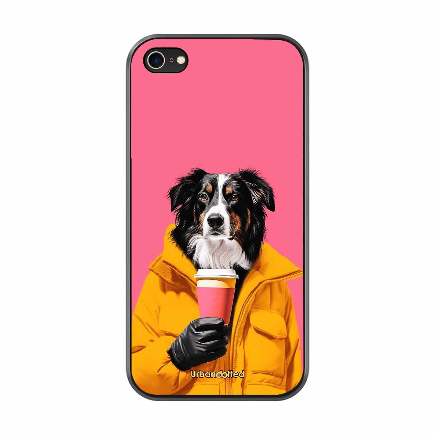 Trendy Dog with Drink Glass Case For iPhone 7