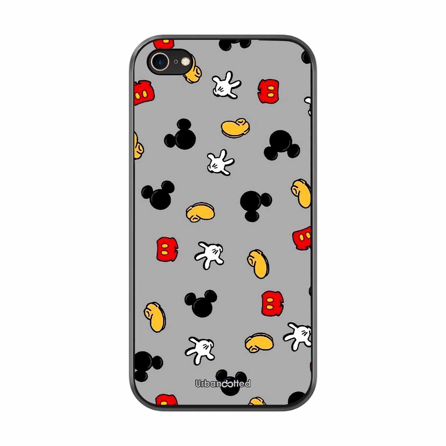 Whimsical Mouse Pattern Glass Case For iPhone 7
