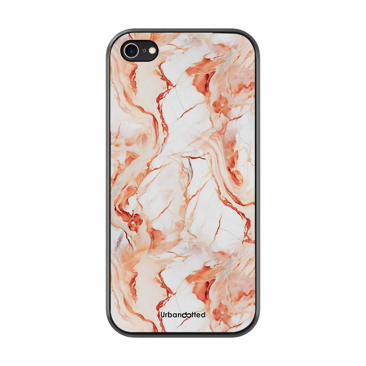 Elegant Rose Gold Veins Glass Case For iPhone 7
