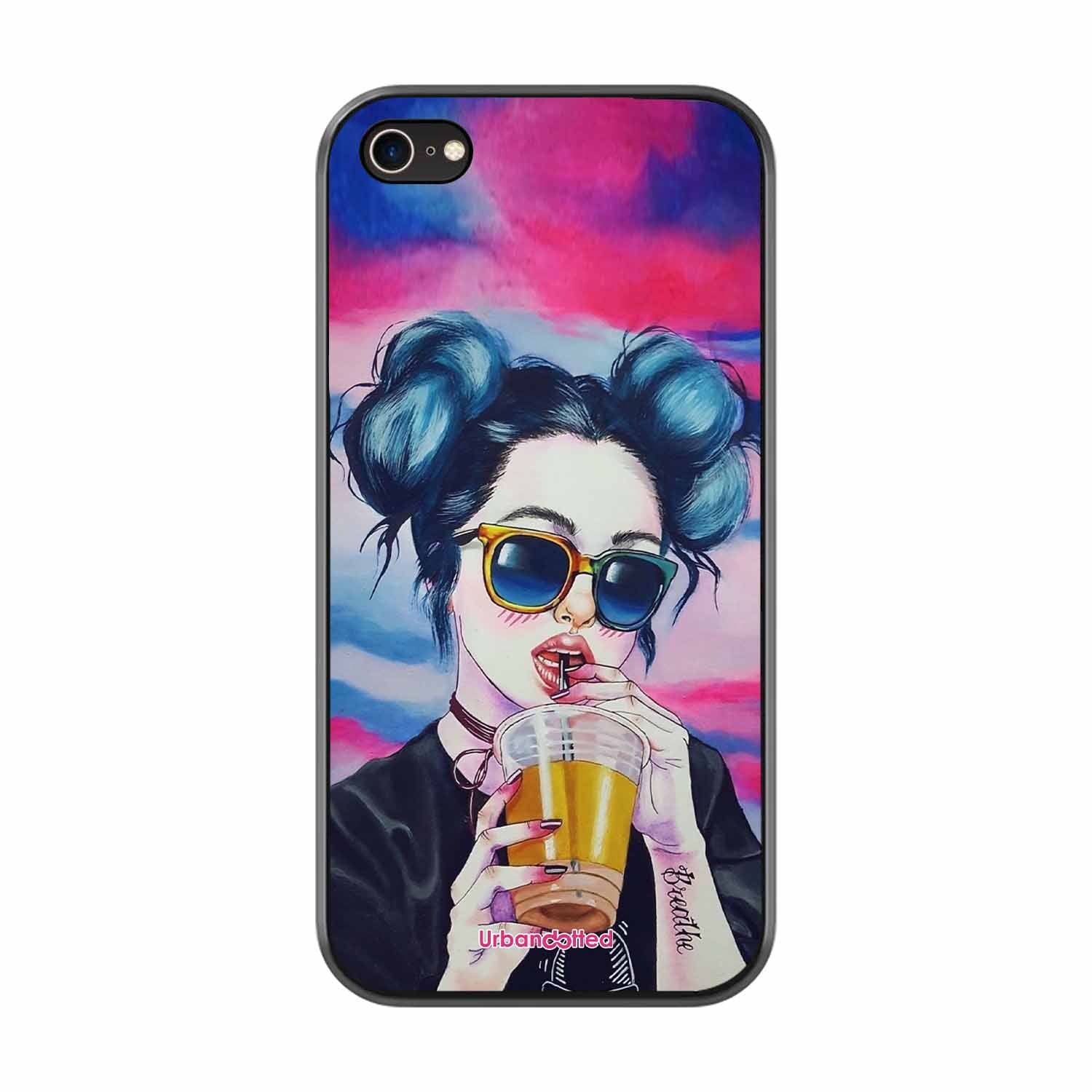 "Breathe" Tattoo Girl Glass Case For iPhone 7