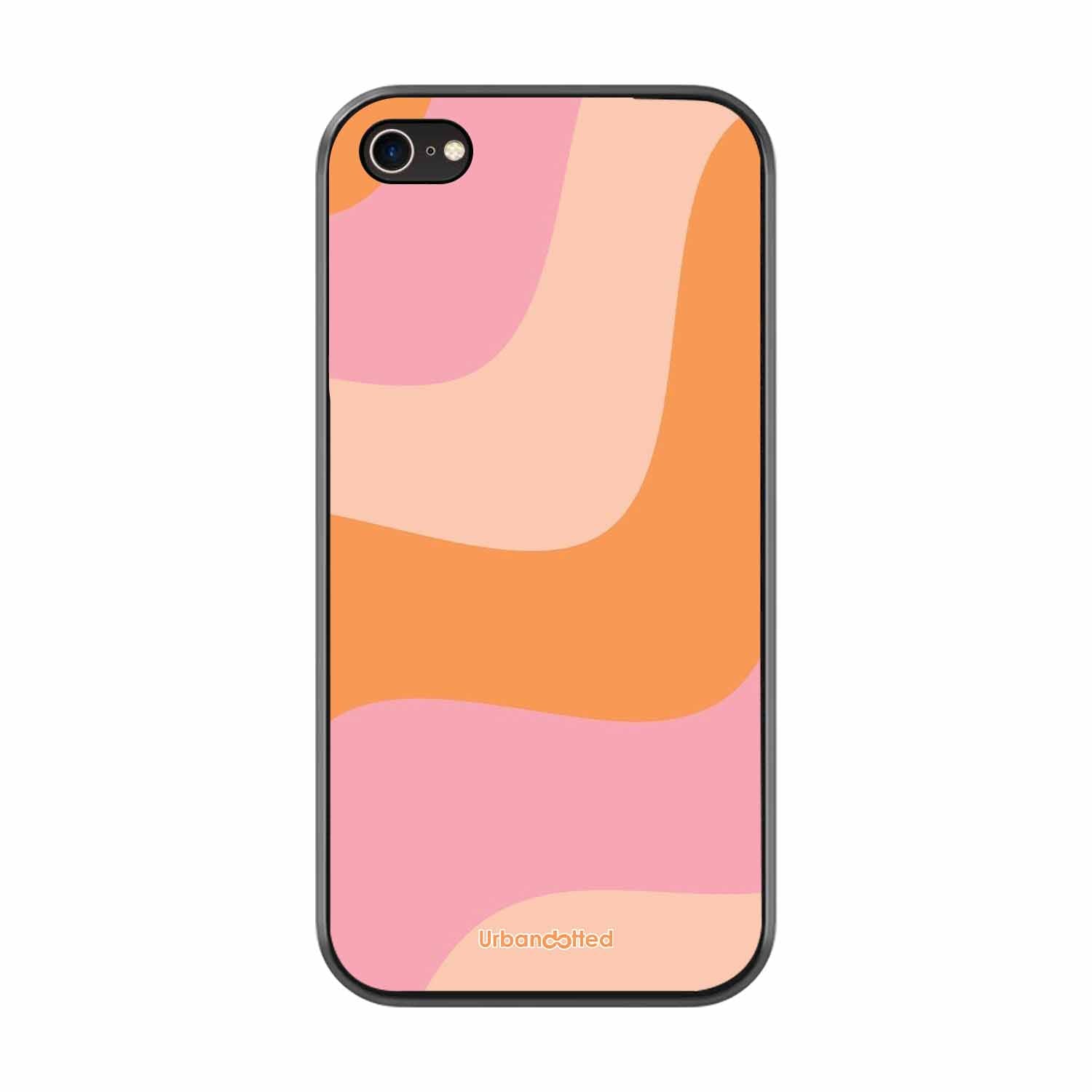 Soft Swirling Stripes Glass Case For iPhone 7