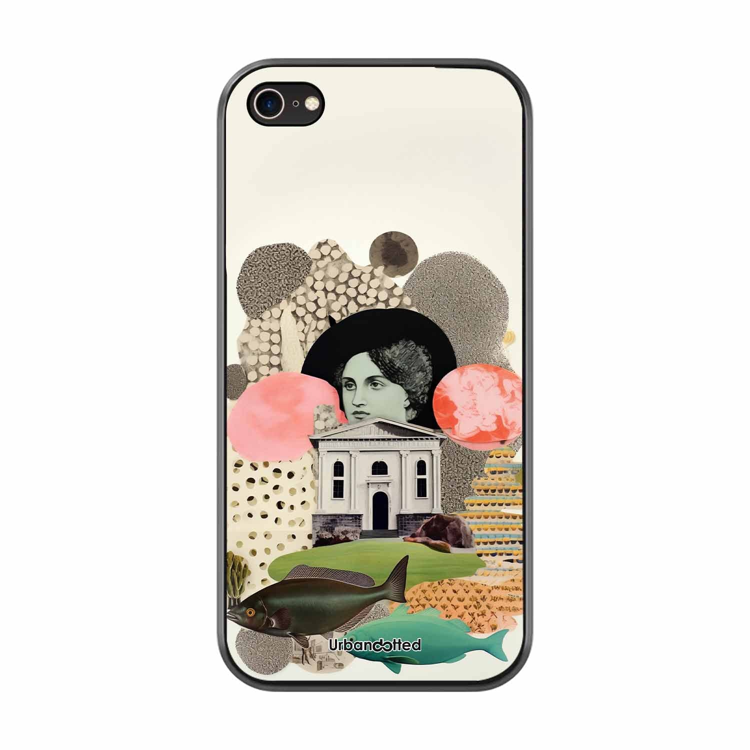 Whimsical Mixed Media Art Glass Case For iPhone 7