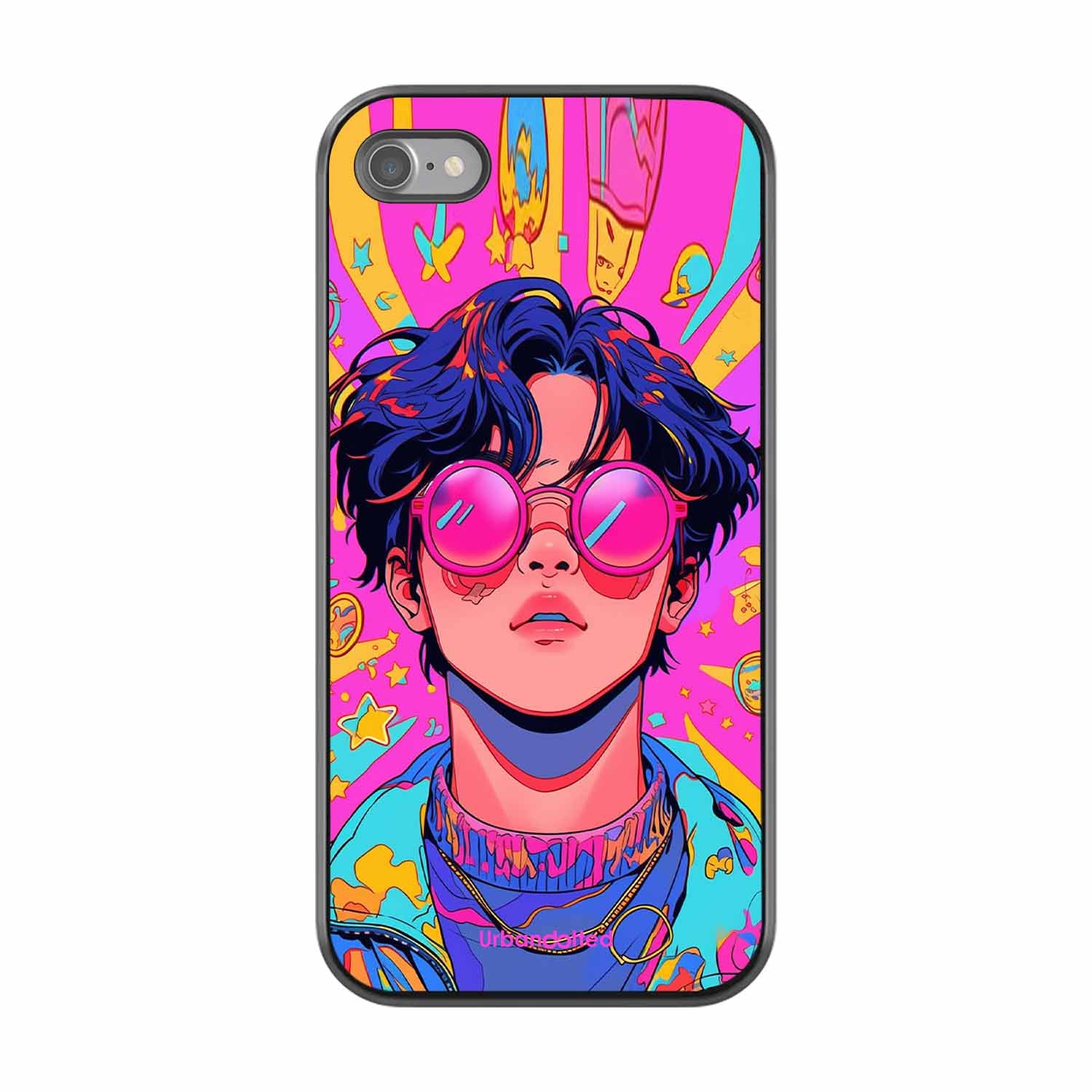 Neon Vibes Portrait Glass Case For iPhone SE 2022