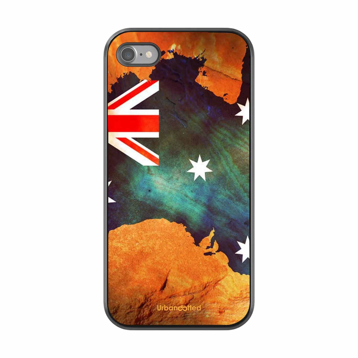 Australian Flag Map Glass Case For iPhone SE 2020