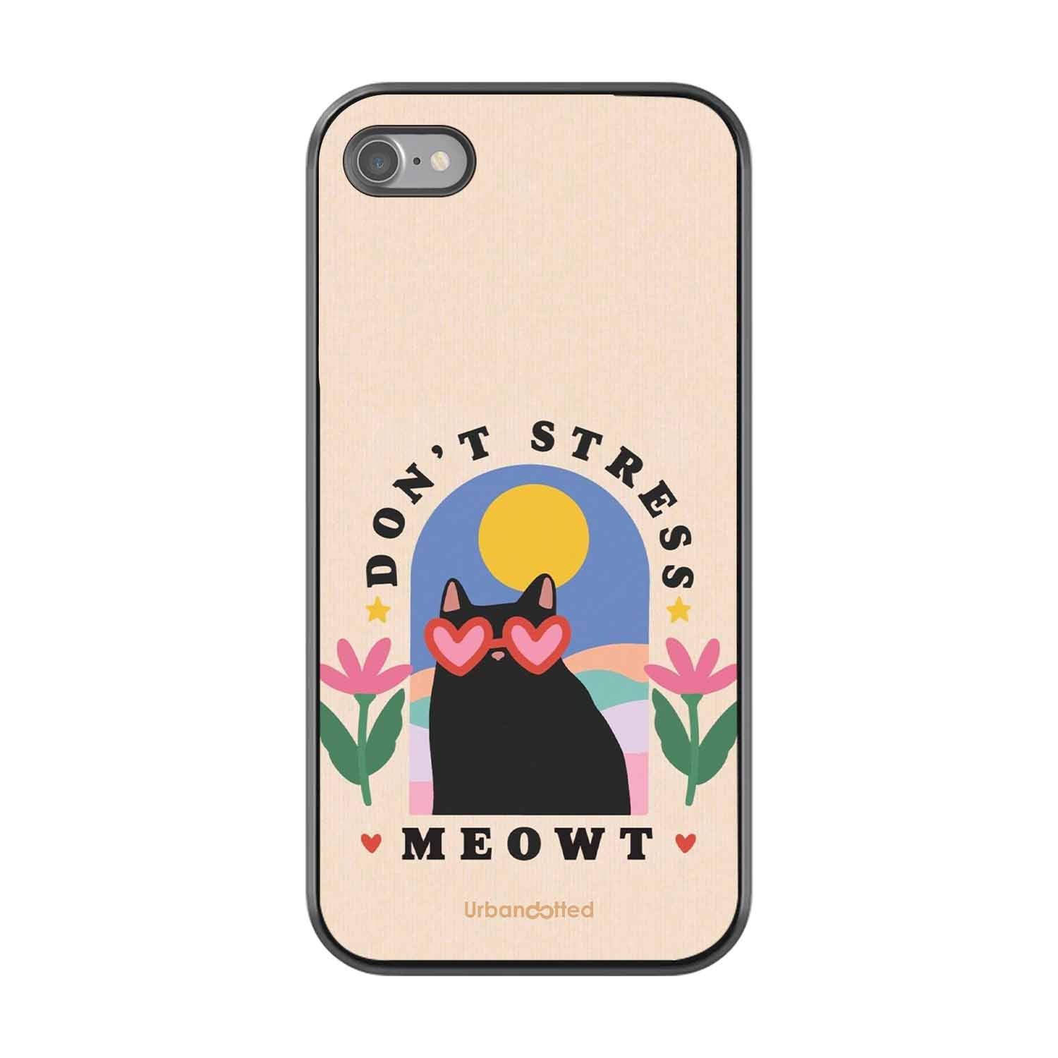 Don't Stress Meowt Glass Case For iPhone SE 2022