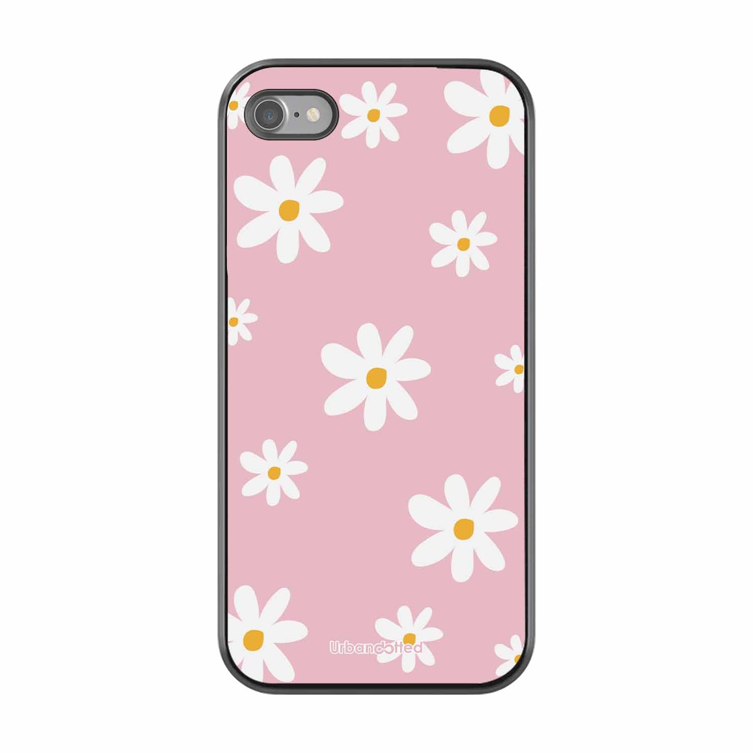 Pink Daisy Delight Glass Case For iPhone SE 2022