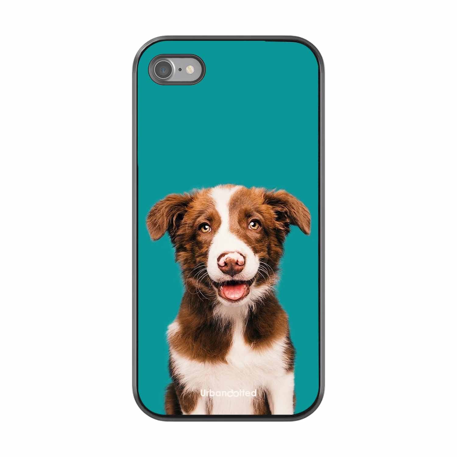 Smiling Dog Portrait Glass Case For iPhone SE 2022