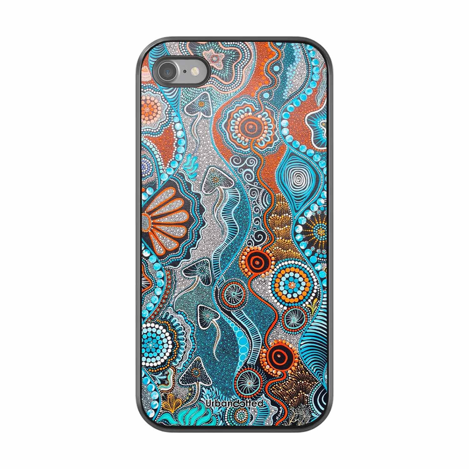 Aboriginal Art Story Glass Case For iPhone SE 2022