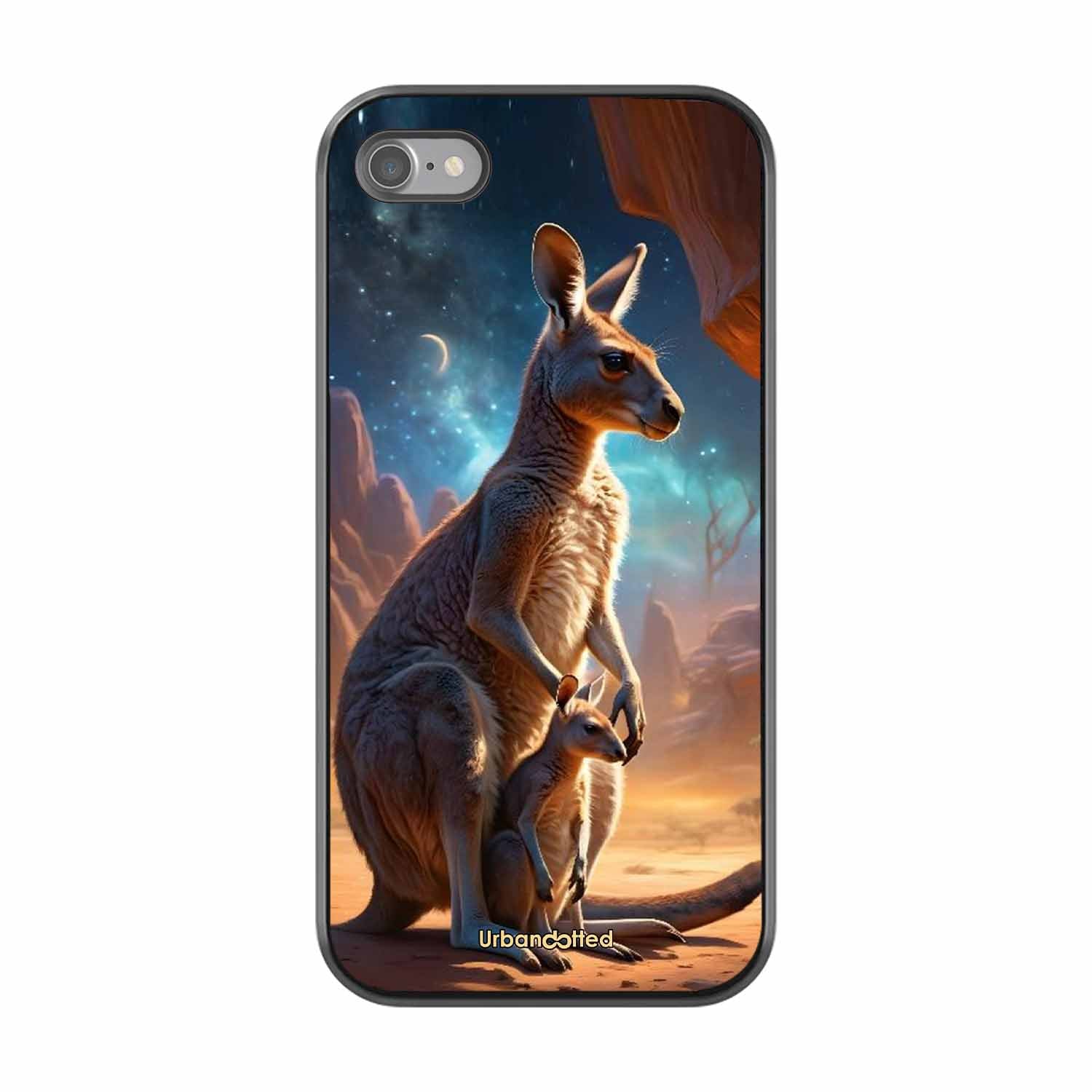 Kangaroo Mother Love Glass Case For iPhone SE 2022