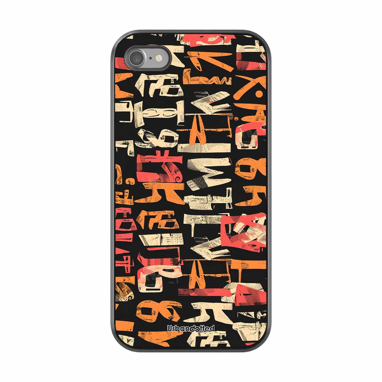 Mixed Typography Design Glass Case For iPhone SE 2022