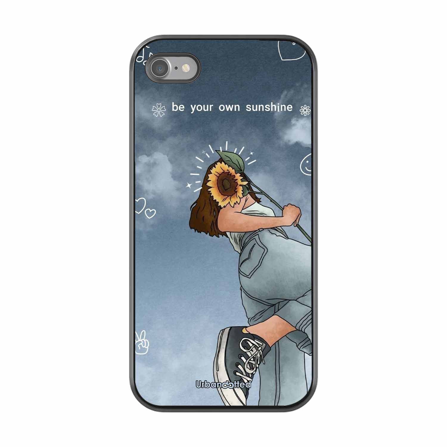 Girl with Sunflower Crown Glass Case For iPhone SE 2022