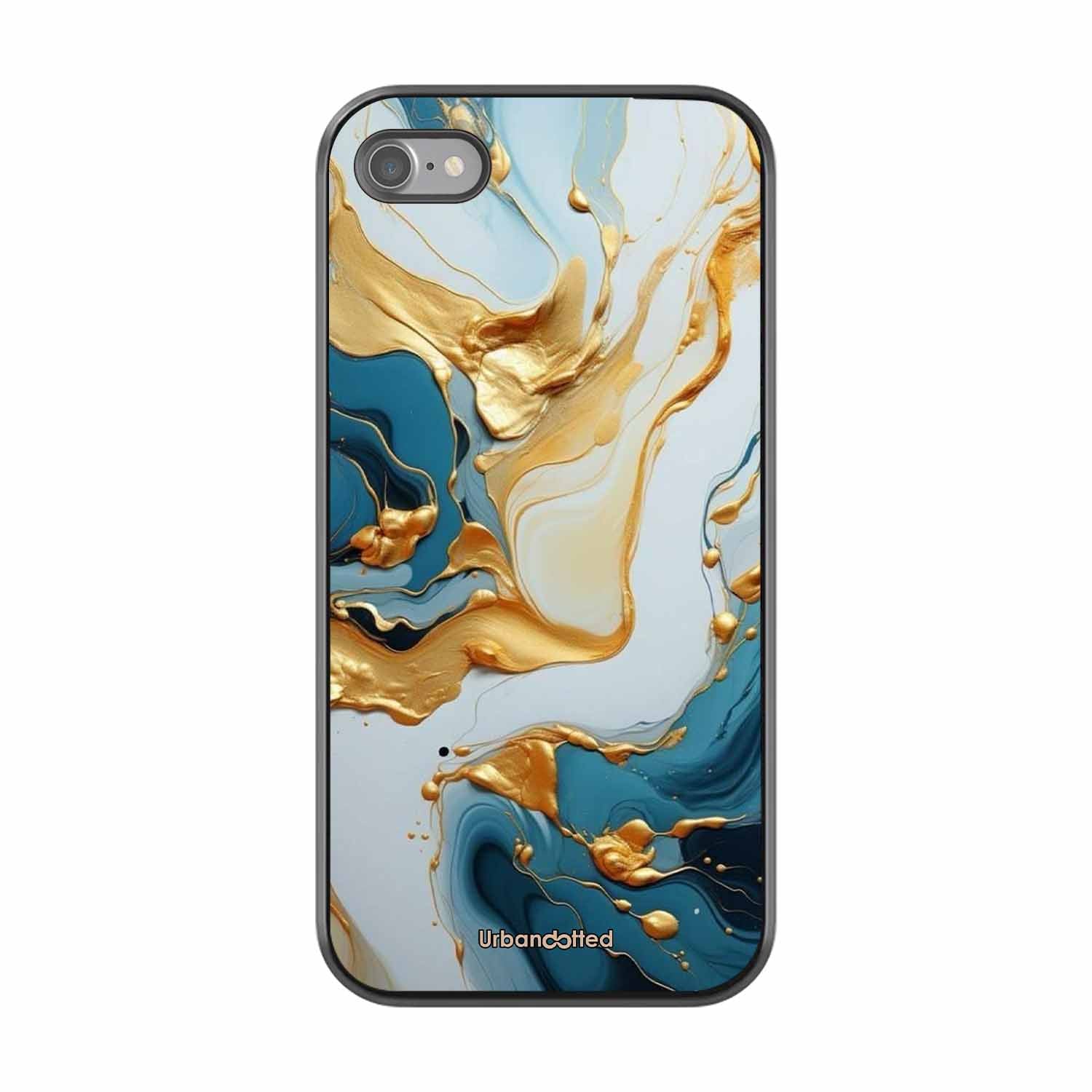 Luxurious Marble Effect Glass Case For iPhone SE 2022