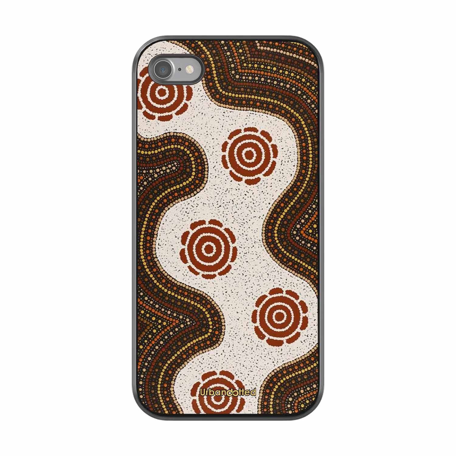 Aboriginal Dot Art Flow Glass Case For iPhone SE 2022
