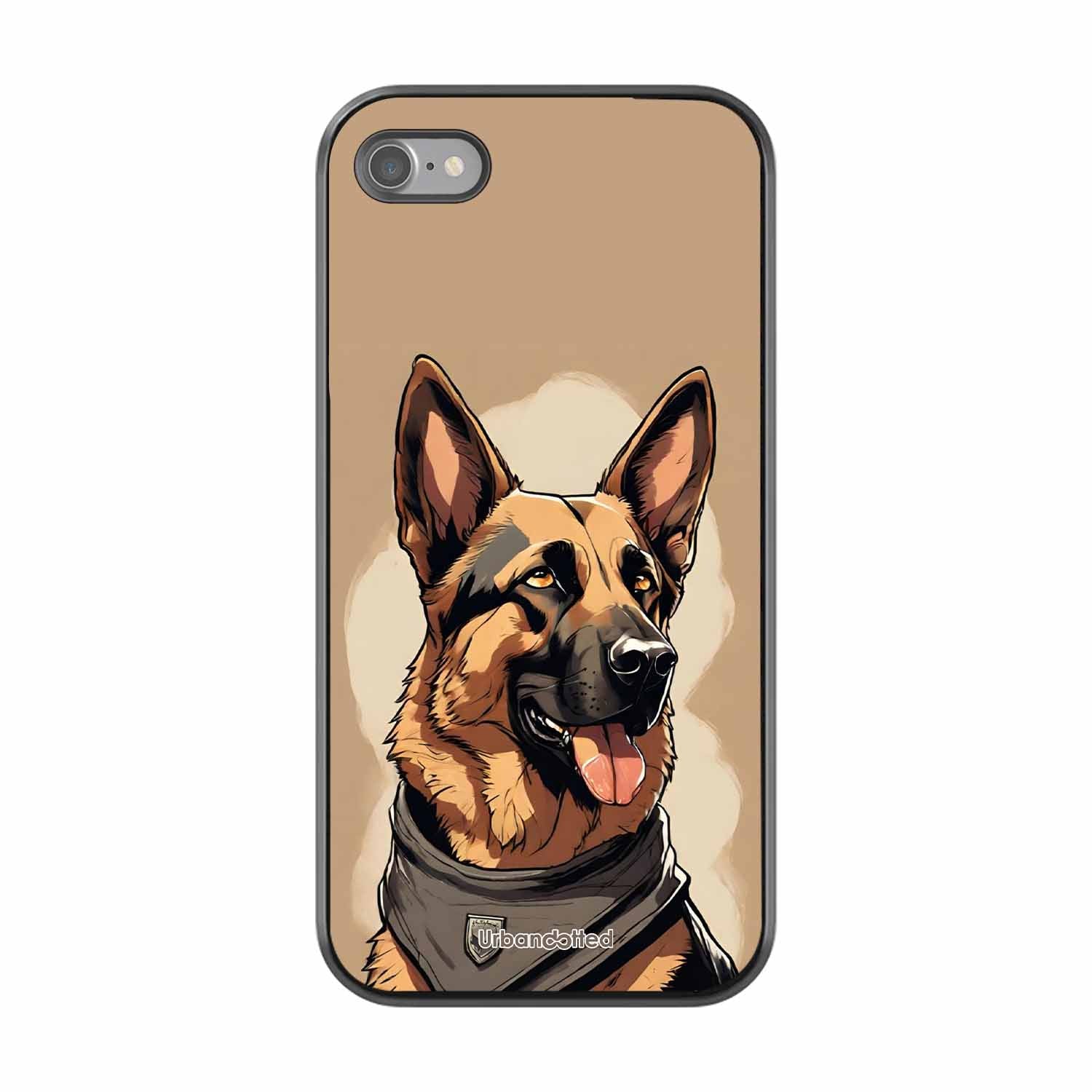 German Shepherd Portrait Glass Case For iPhone SE 2022