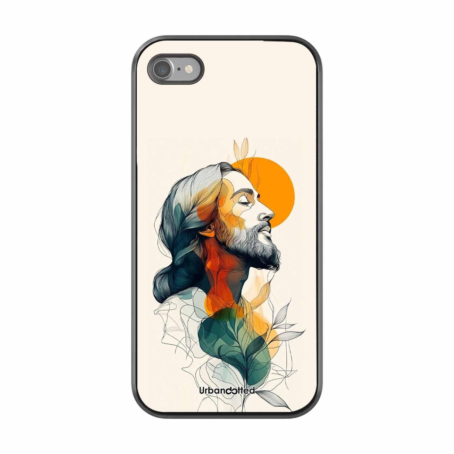 Jesus in Profile Prayer Glass Case For iPhone SE 2022