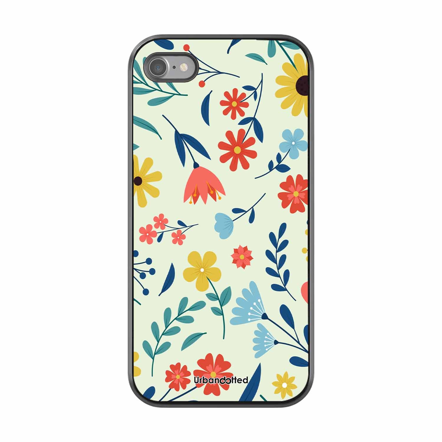 Colorful Wildflower Meadow Glass Case For iPhone SE 2022