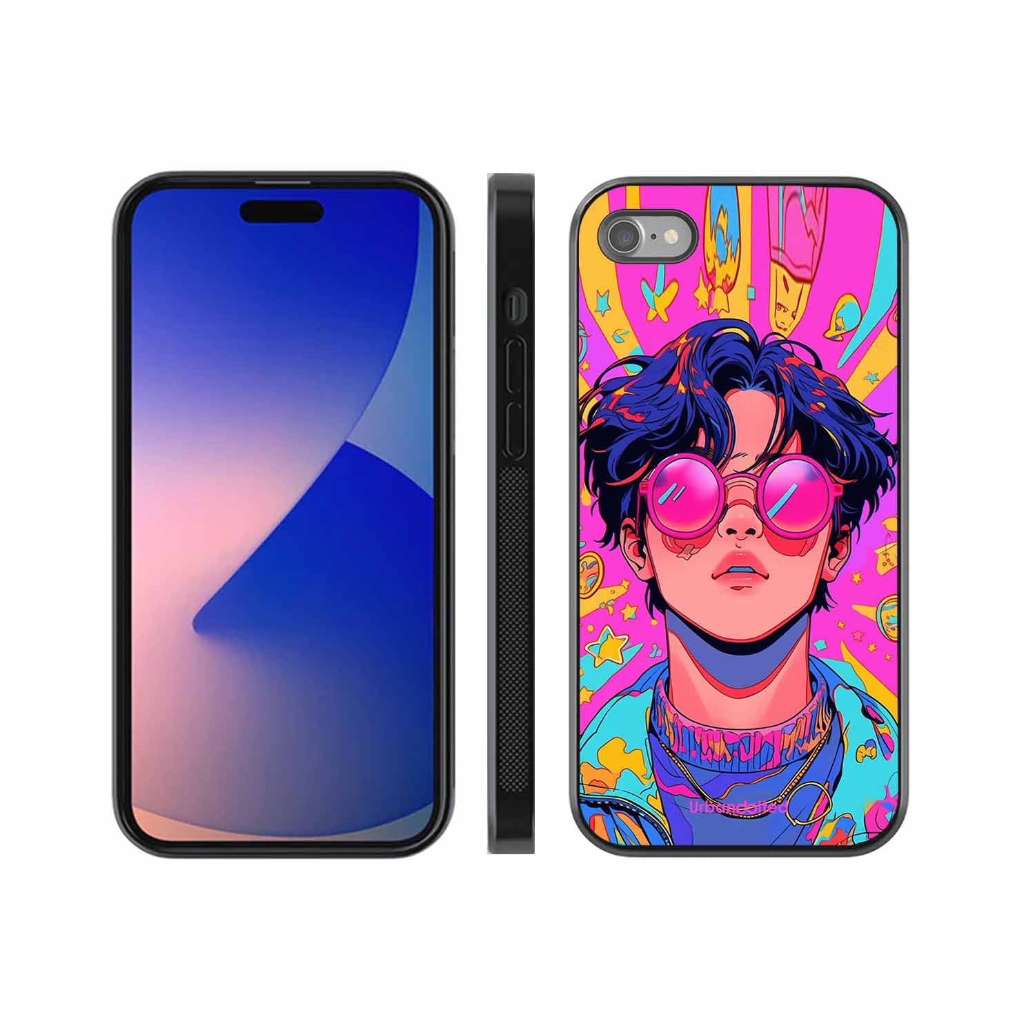 Neon Vibes Portrait Glass Case For iPhone SE 2022
