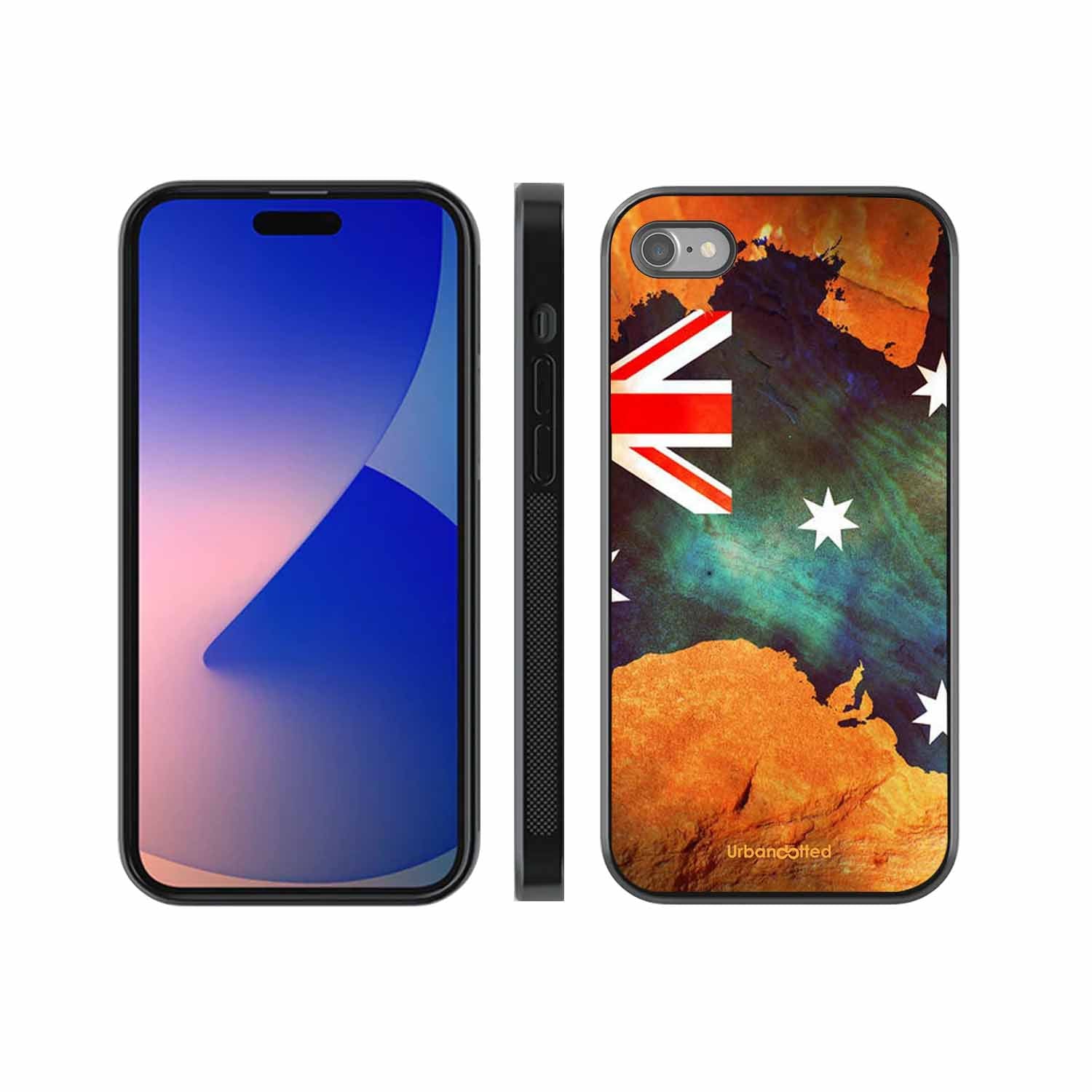 Australian Flag Map Glass Case For iPhone SE 2022