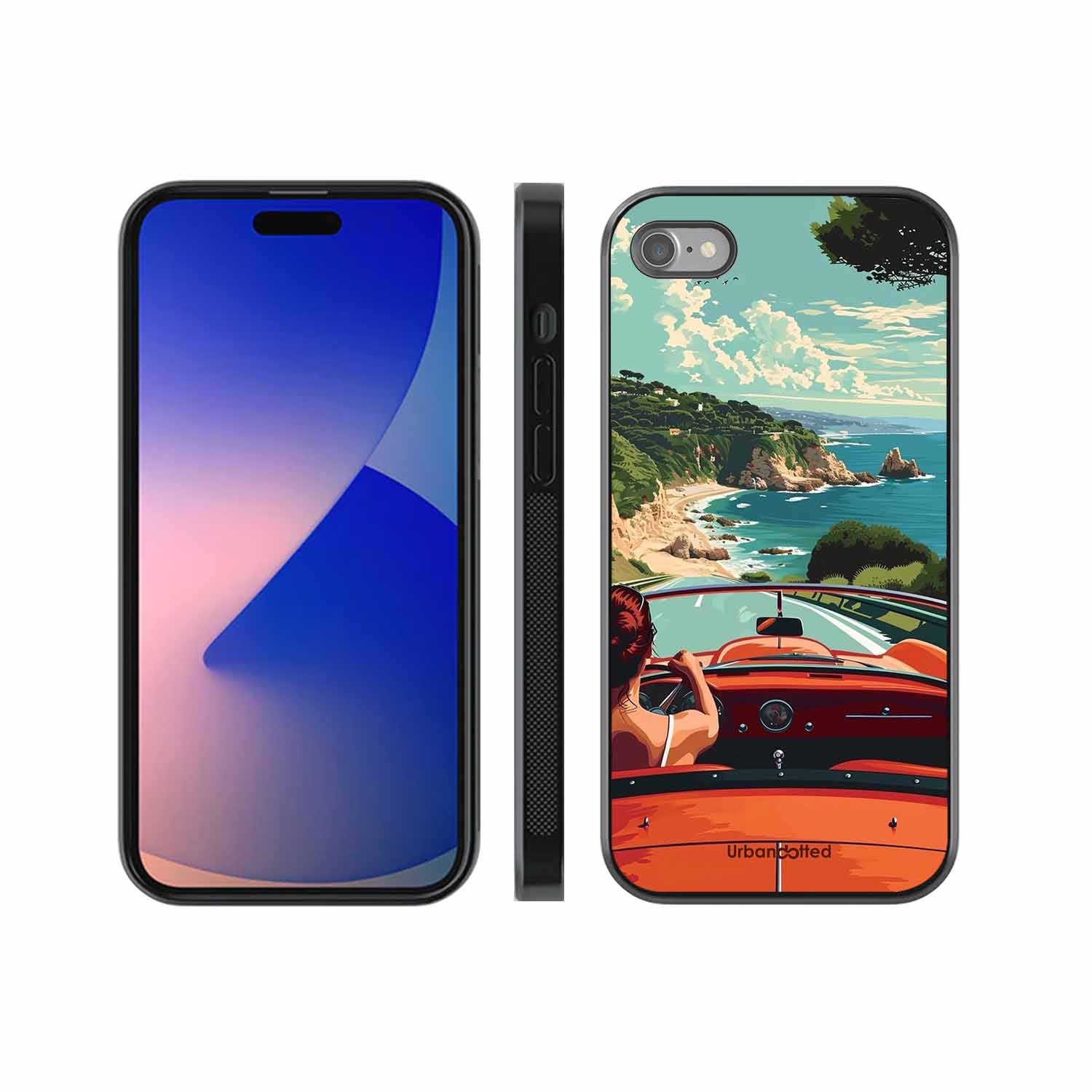 Ocean Breeze Road Trip Glass Case For iPhone SE 2022